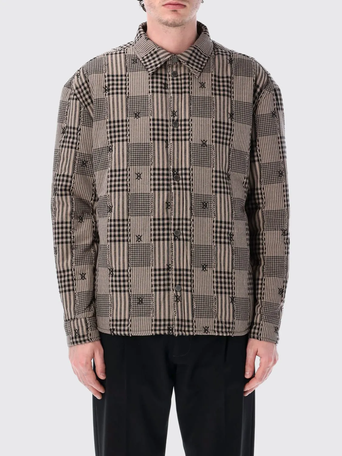 Giubbotto Daily Paper in tessuto con stampa check