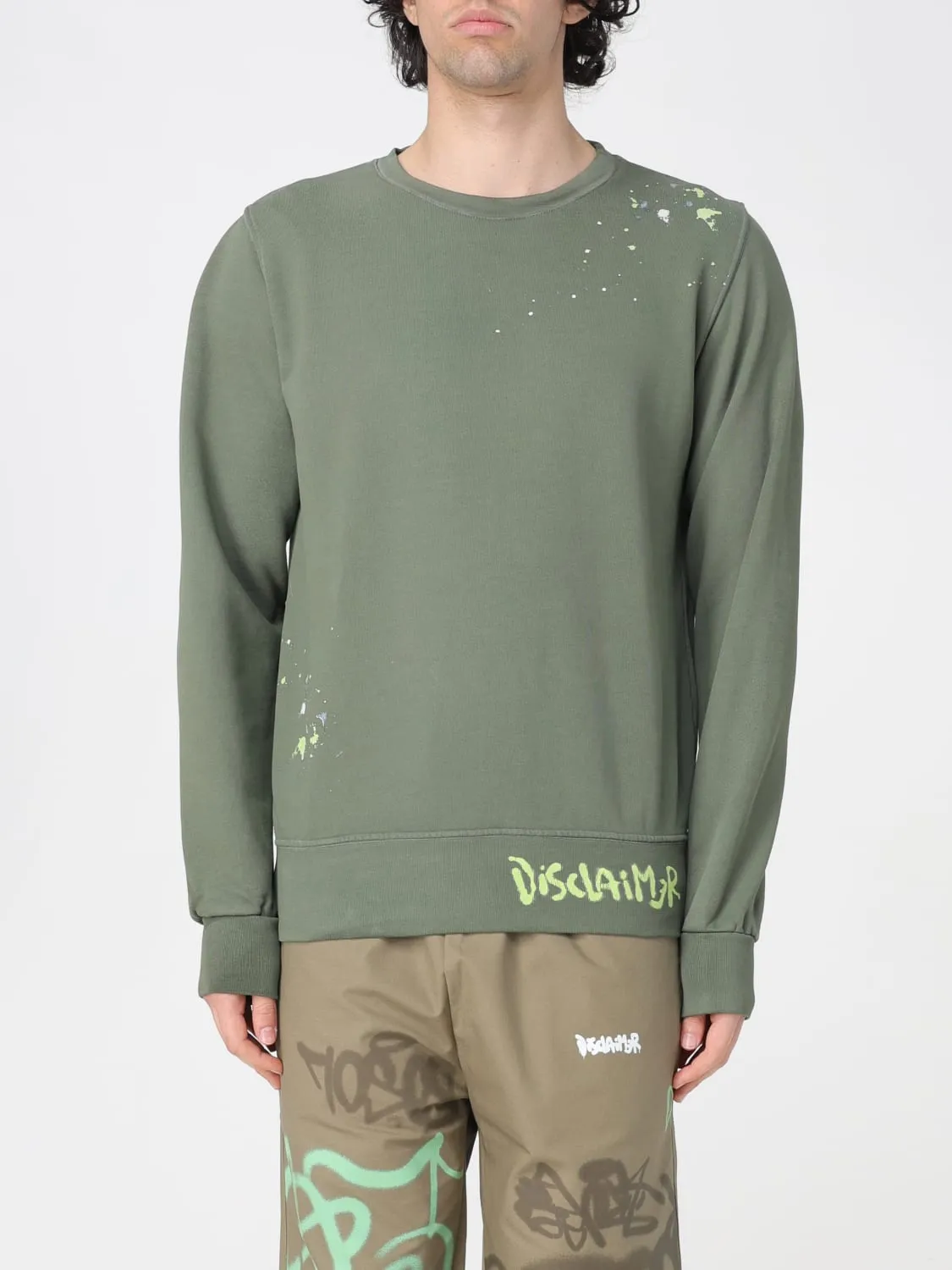 Felpa a girocollo con logo Disclaimer