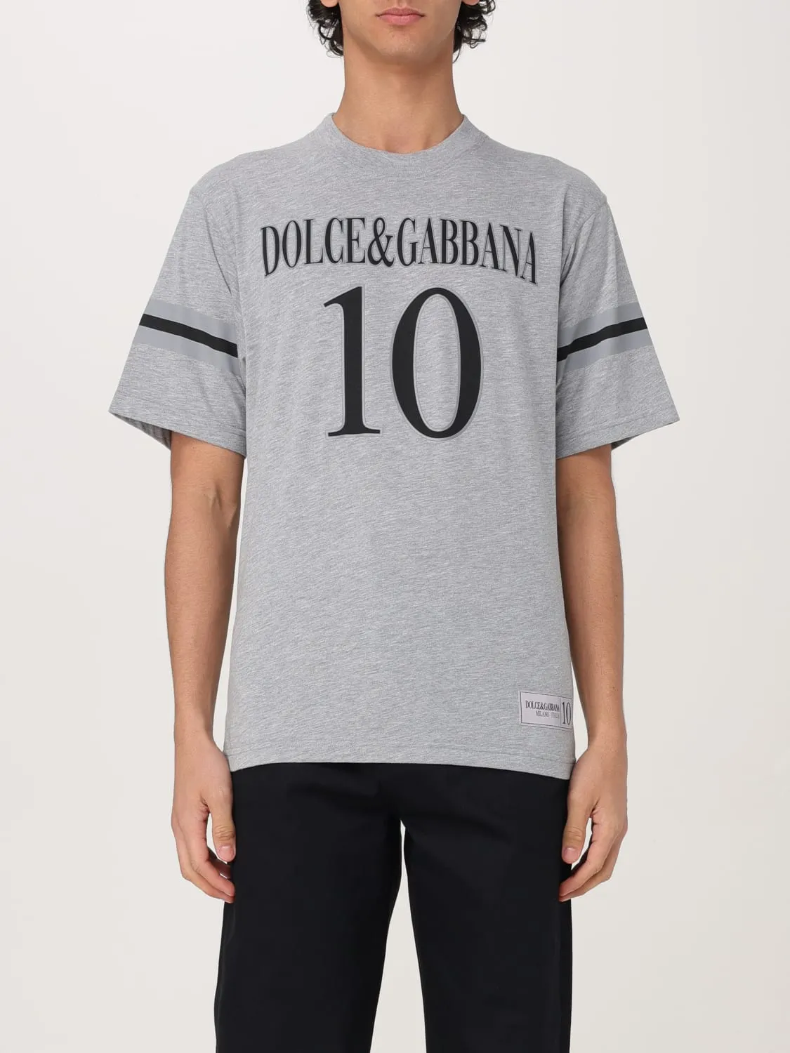 T-shirt in cotone con logo 10 Dolce & Gabbana