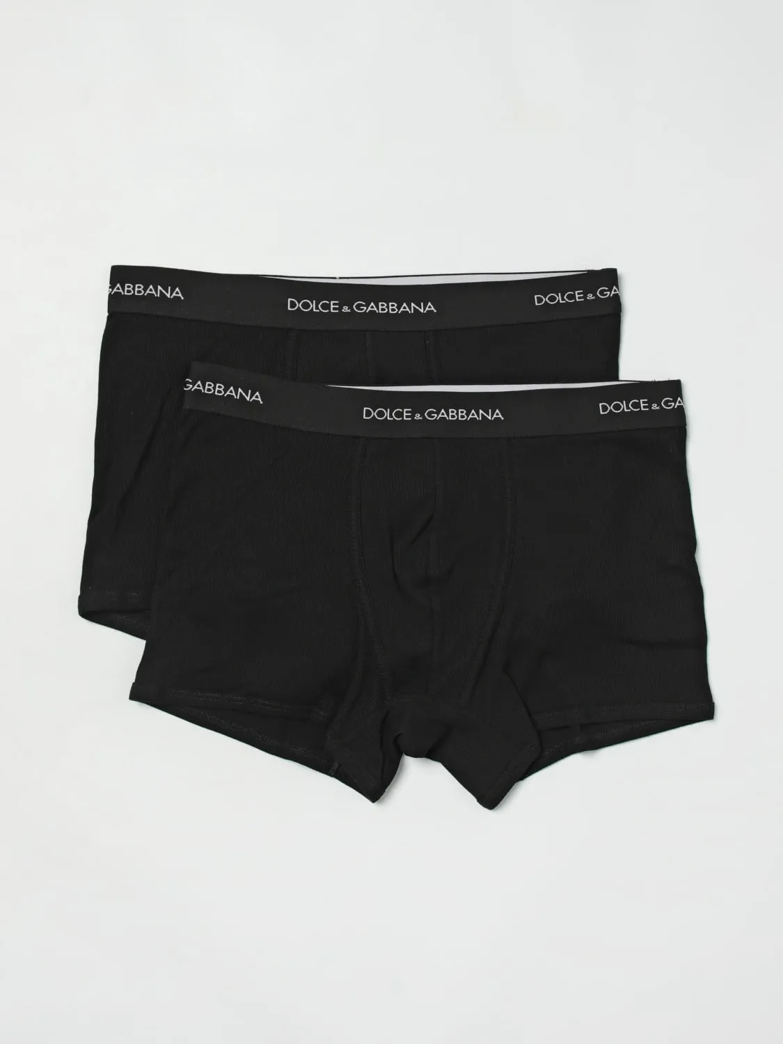 Set intimo 2 Boxer in cotone stretch con logo Dolce & Gabbana
