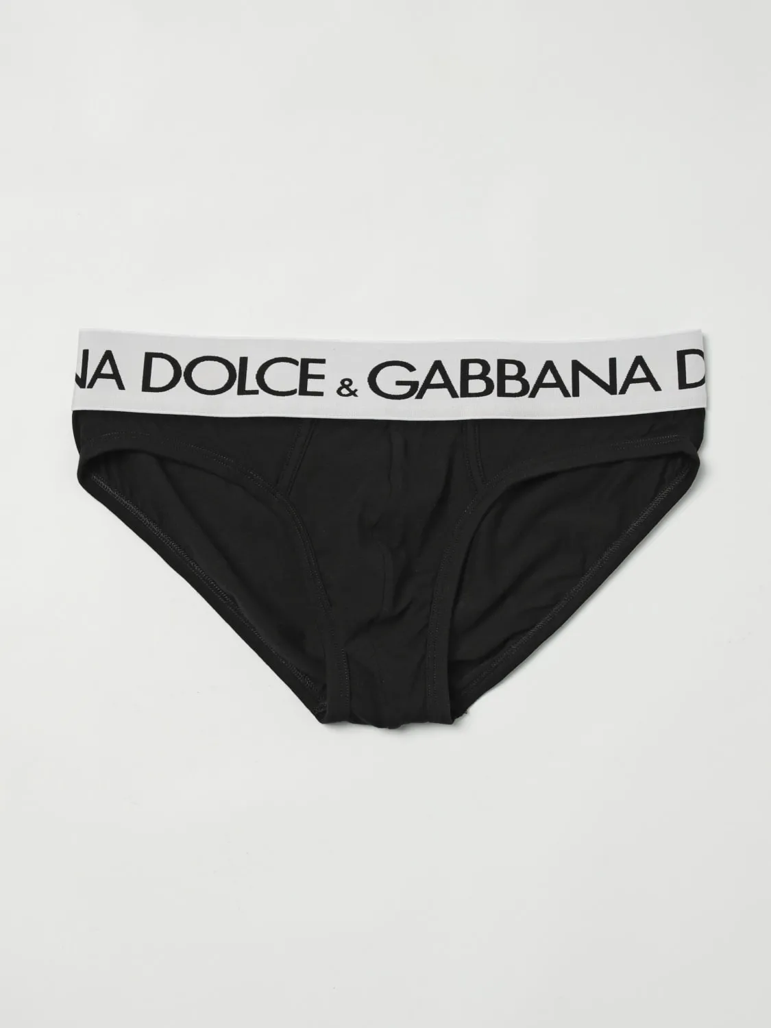 Slip intimo in cotone stretch con logo Dolce & Gabbana