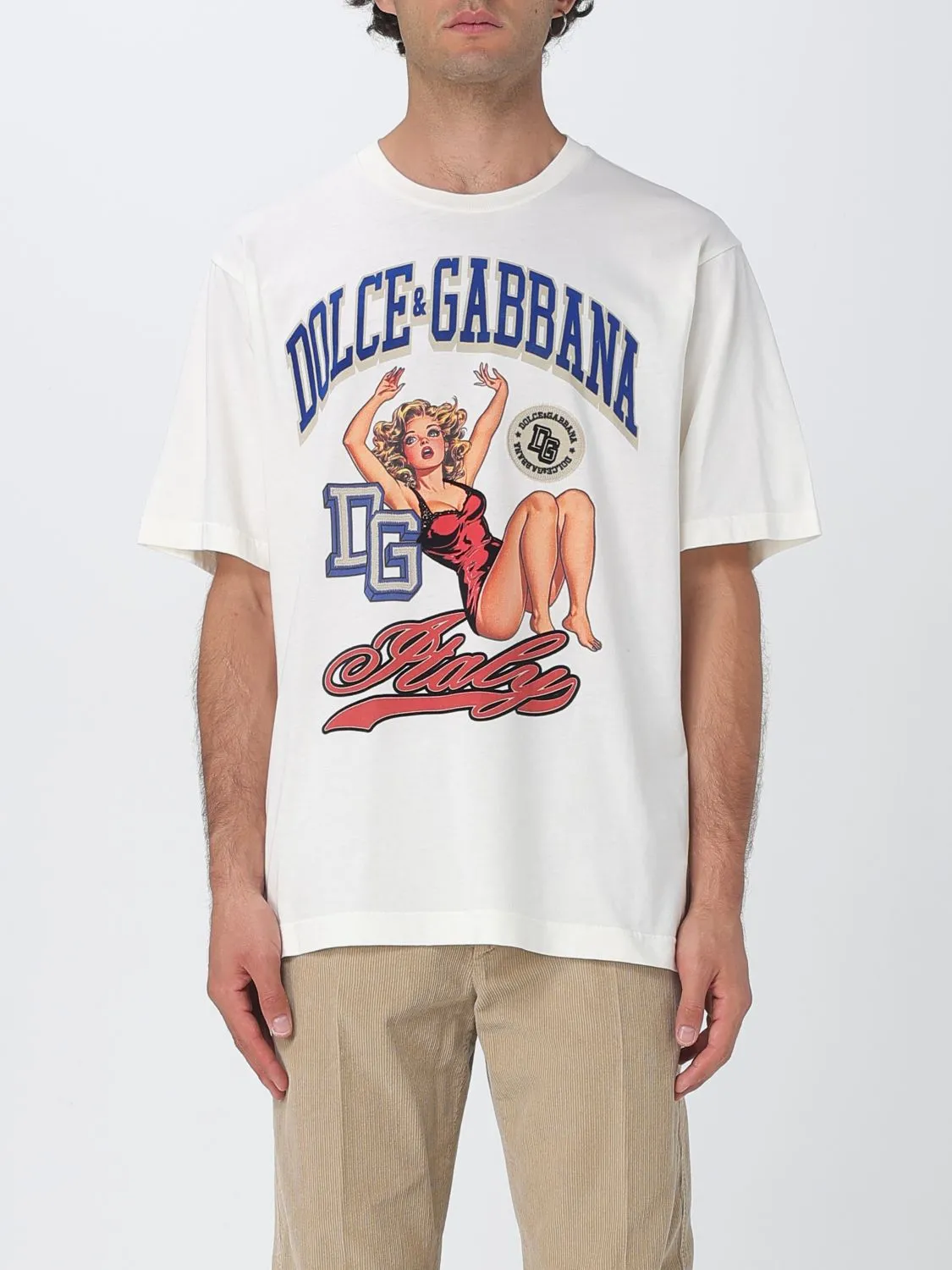 T-shirt in cotone stampata Dolce & Gabbana