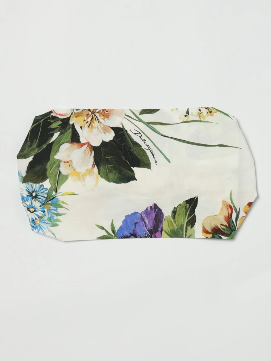 Bandana Dolce & Gabbana in popeline di cotone con stampa floreale