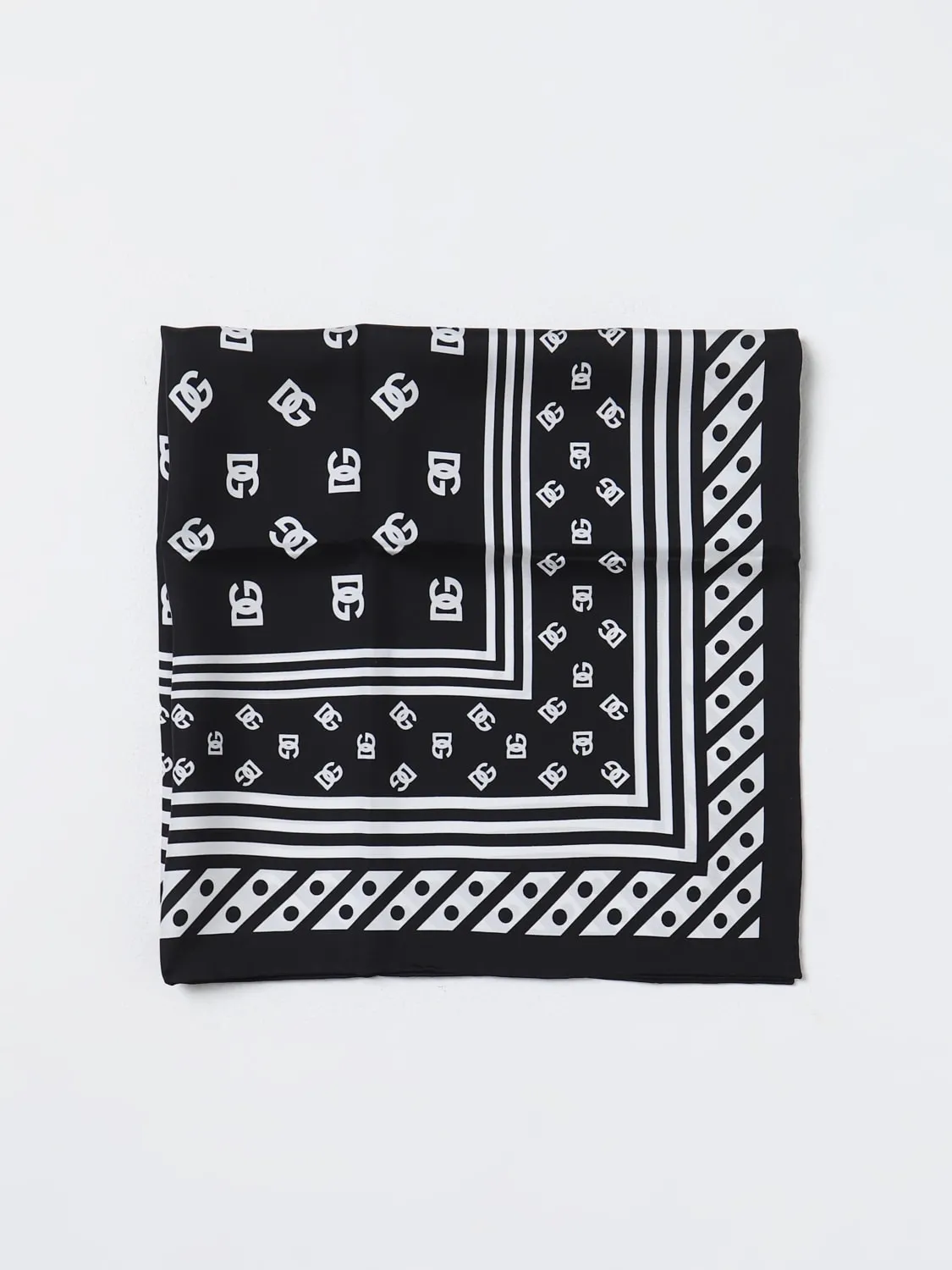 Foulard Dolce & Gabbana in seta con monogram DG all over