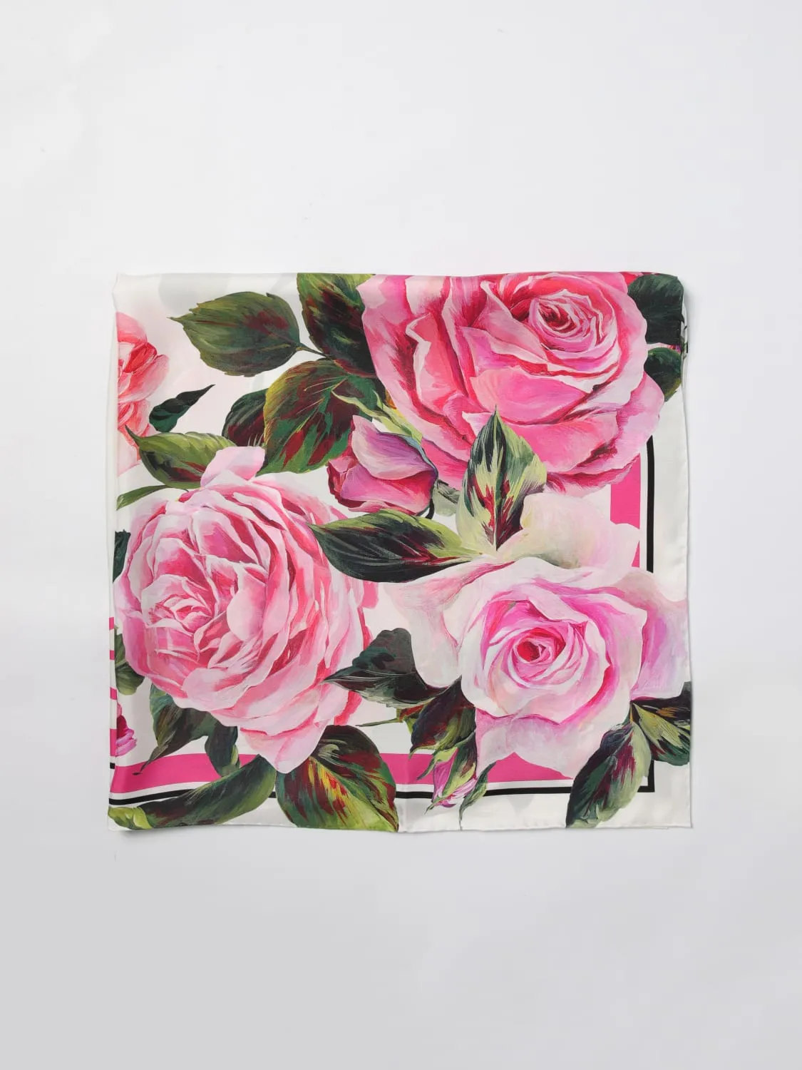 Foulard Dolce & Gabbana in seta con stampa floreale