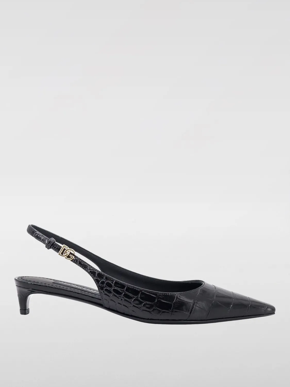 Slingback Dolce & Gabbana in pelle stampa cocco