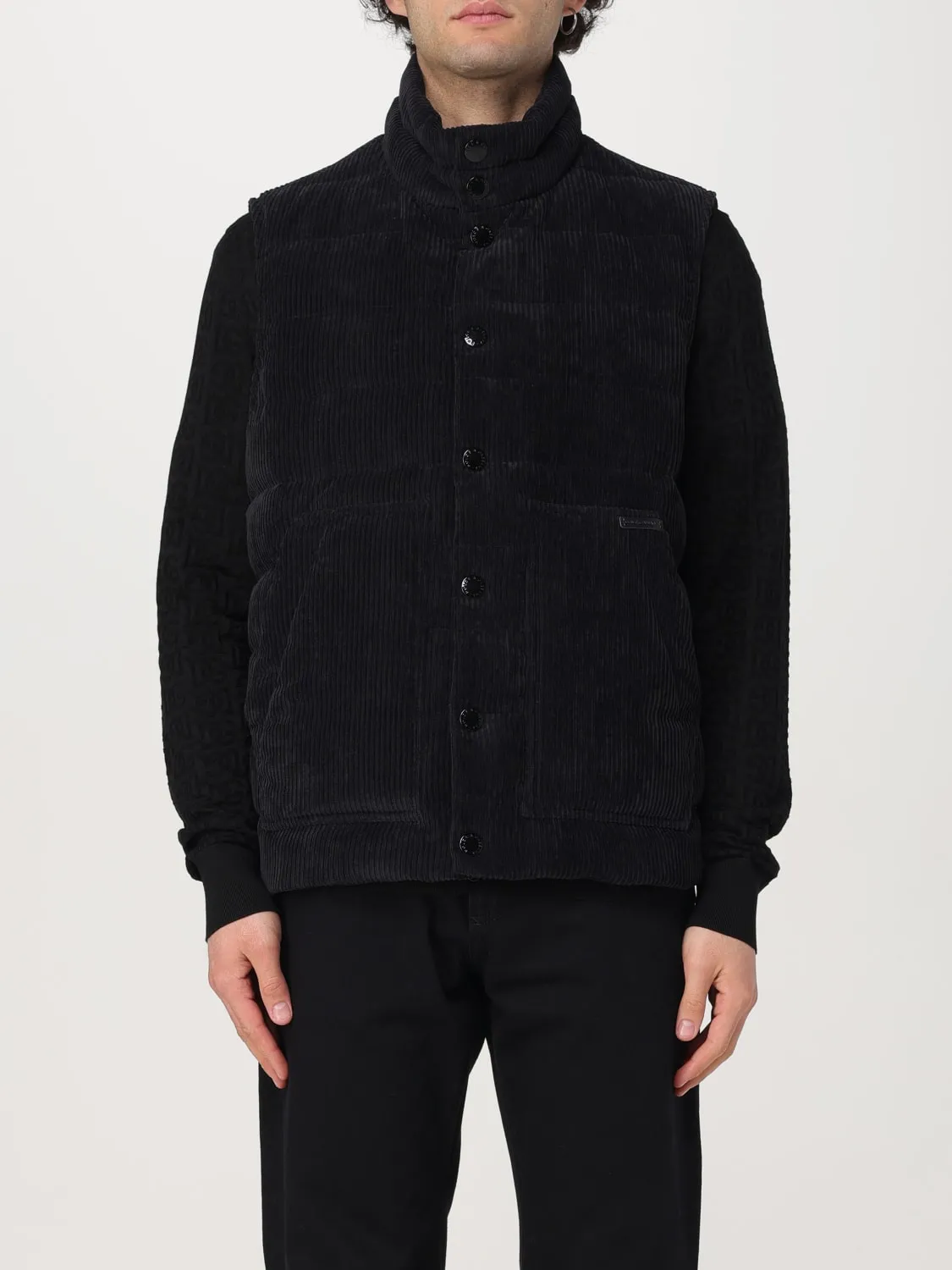 Gilet trapuntato Dolce & Gabbana in velluto a costine