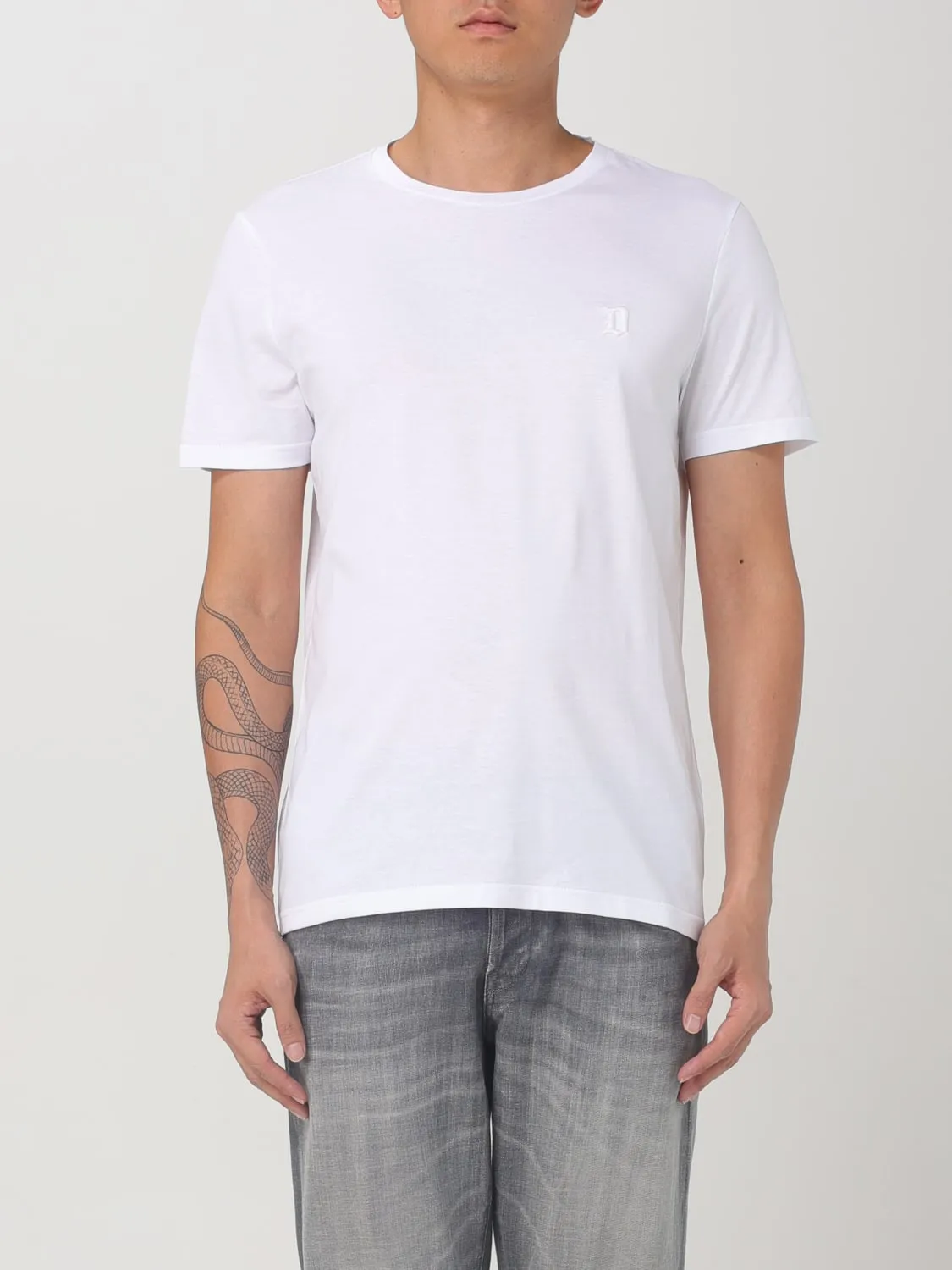 T-shirt Dondup in cotone con logo ricamato