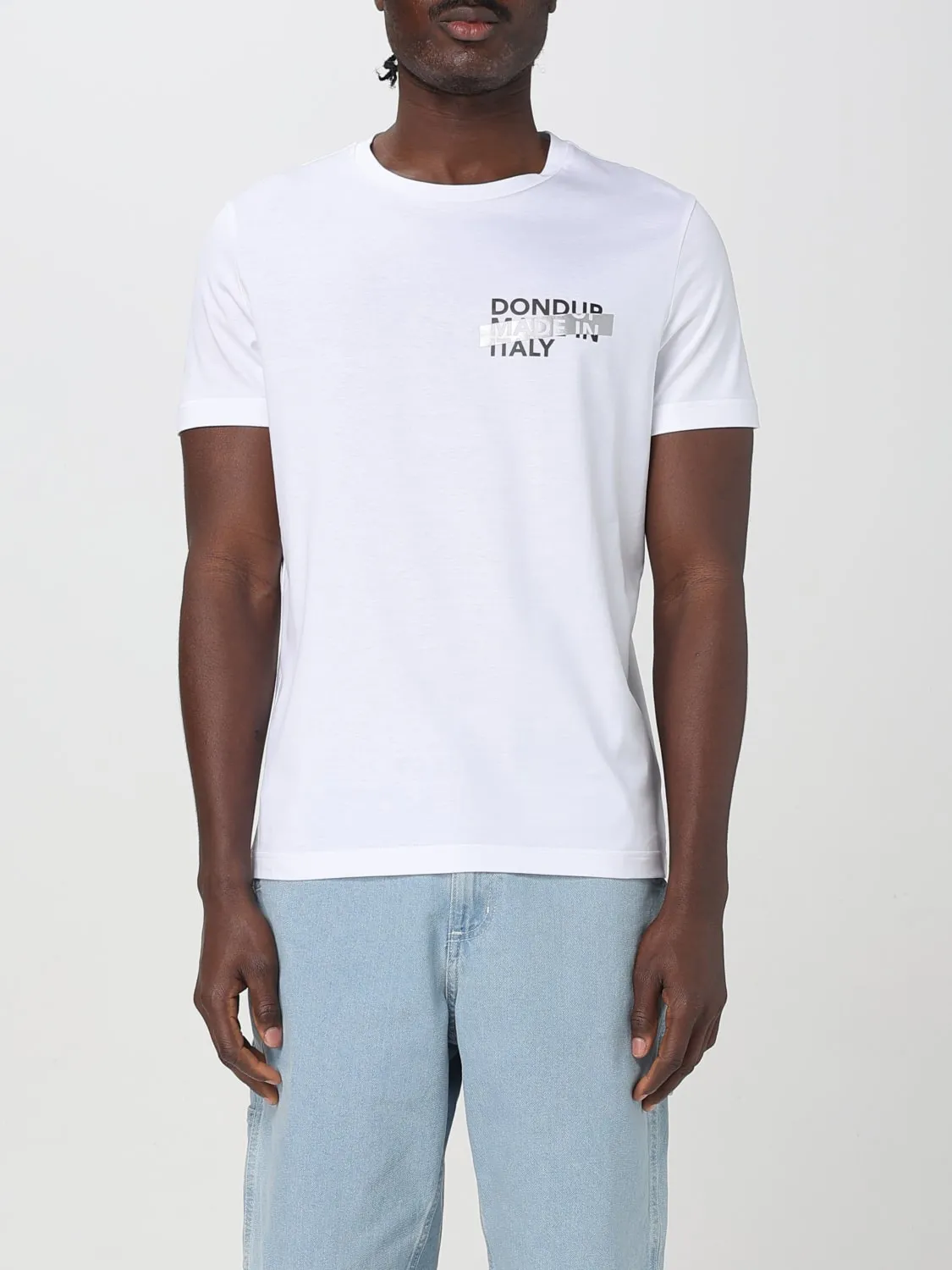 T-shirt in cotone con logo Dondup