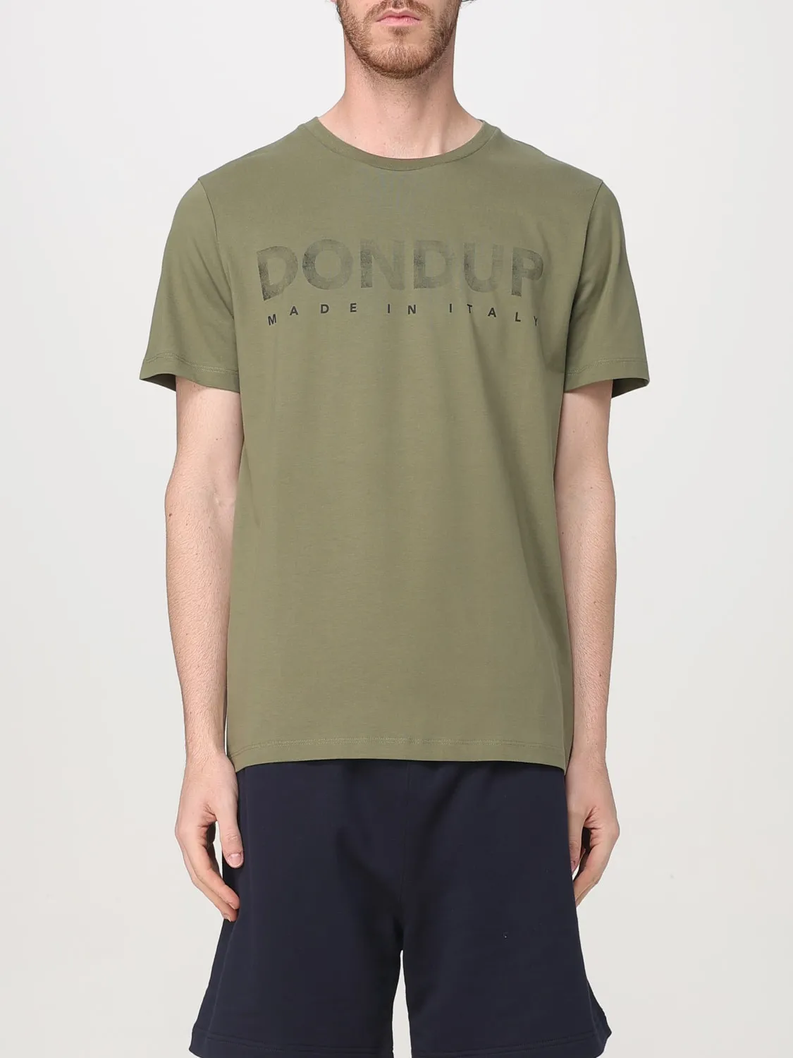 T-shirt in cotone con stampa logo Dondup
