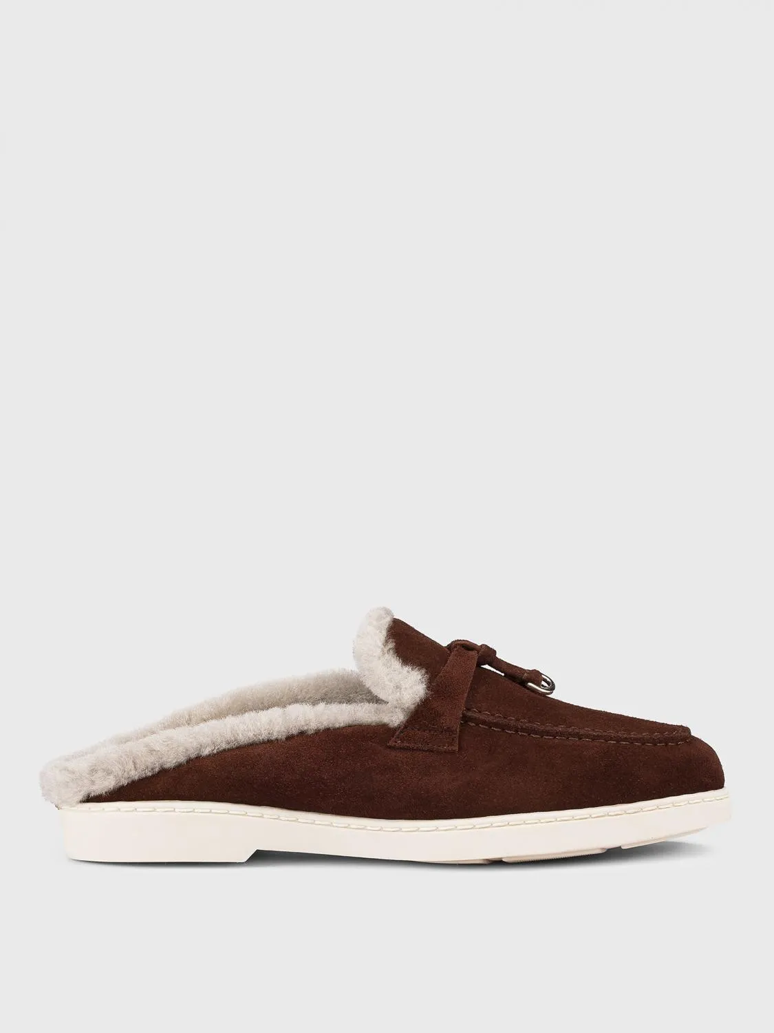 Mules Doucal's in camoscio e shearling