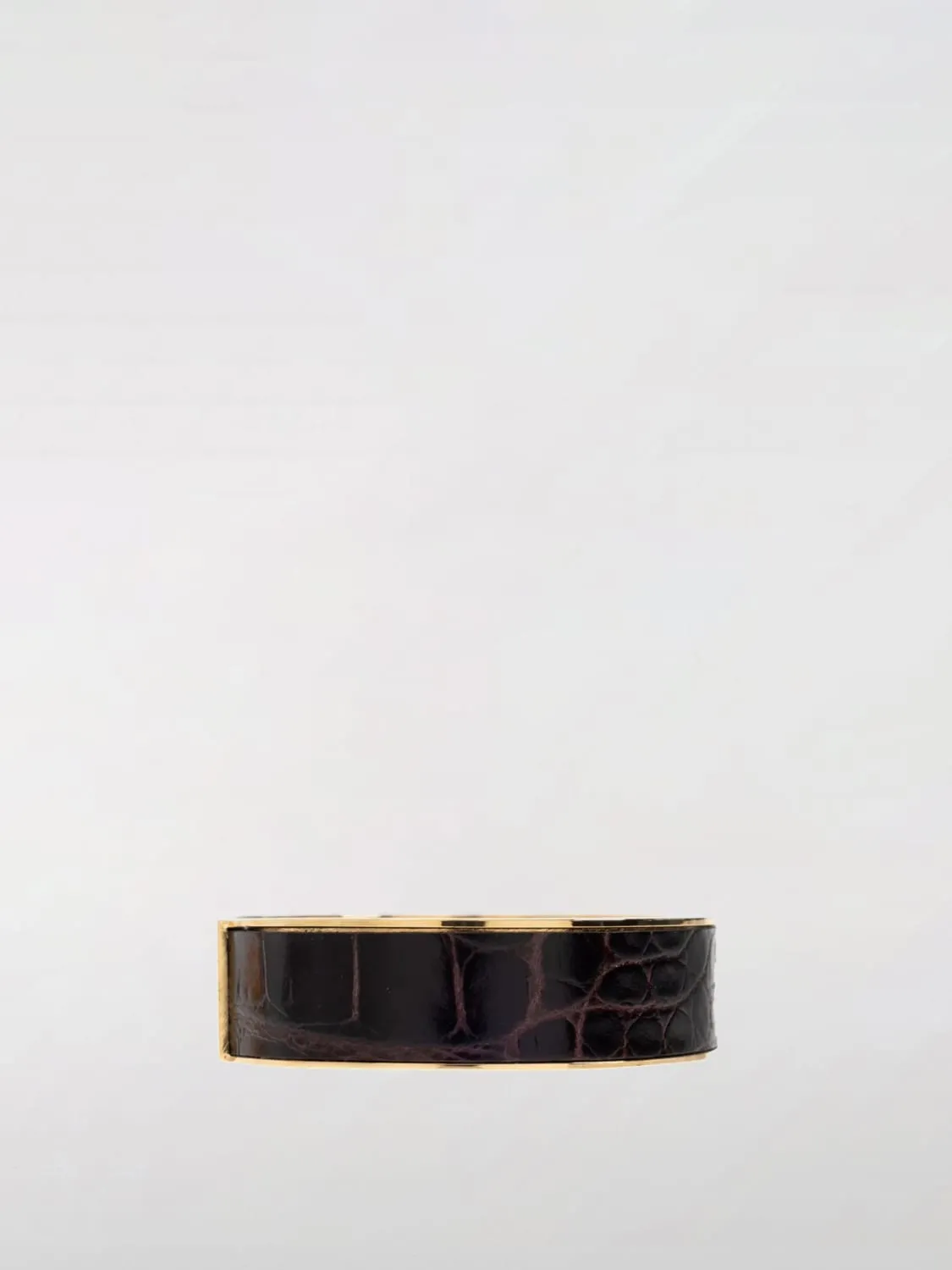 Bracciale Dsquared2 in ottone e pelle stampa cocco