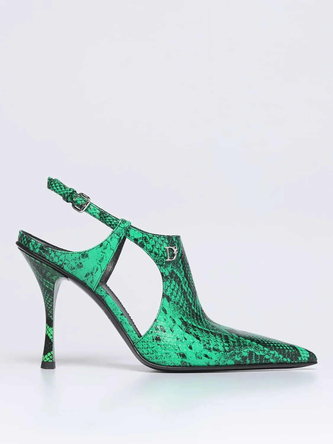 Slingback Dsquared2 in pelle stampa pitone