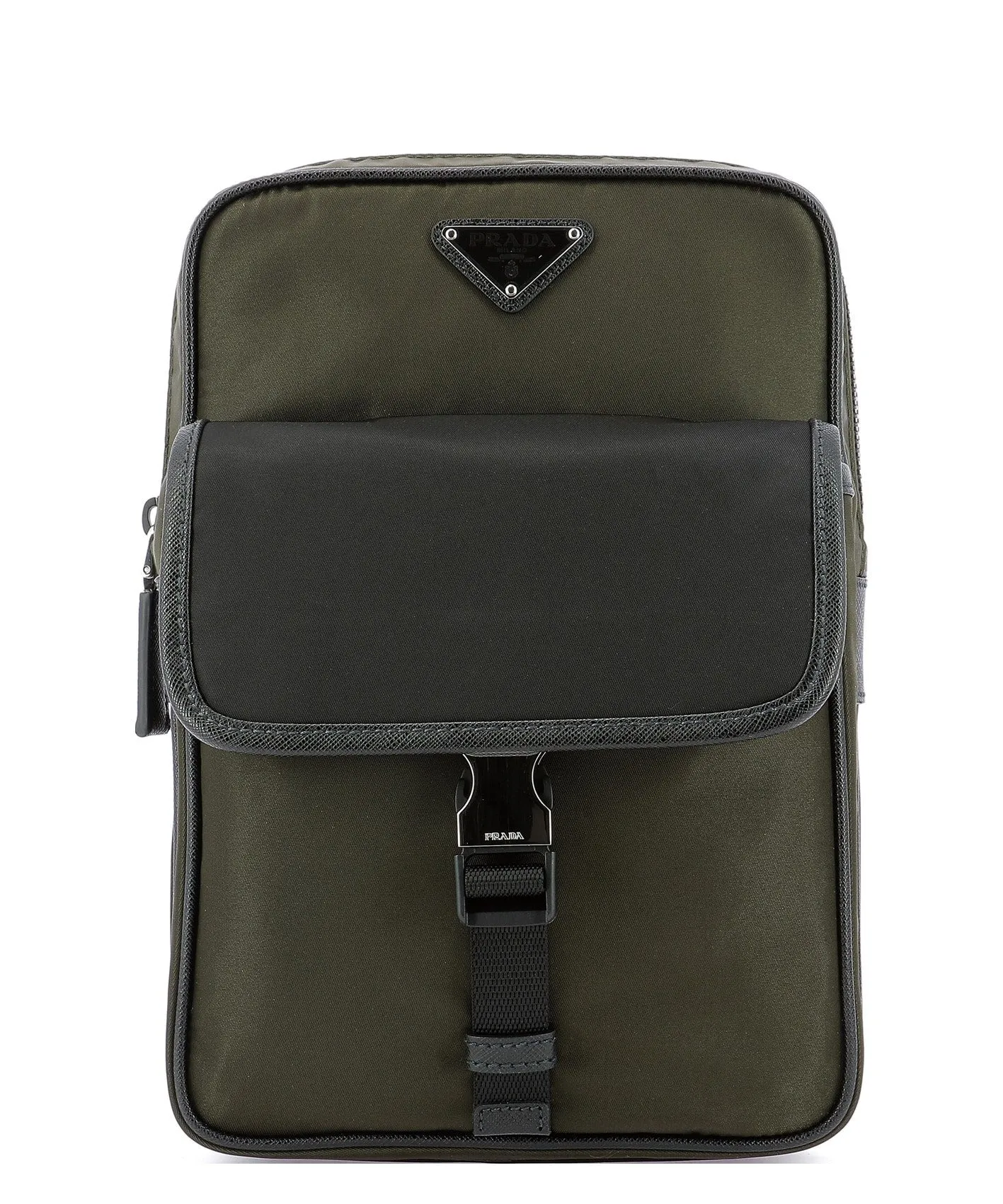One-Shoulder Nylon Backpack Zaini Verde