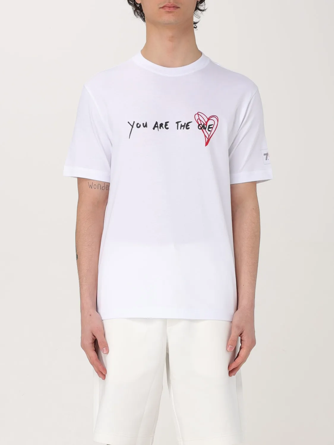 T-shirt in cotone con logo EA7