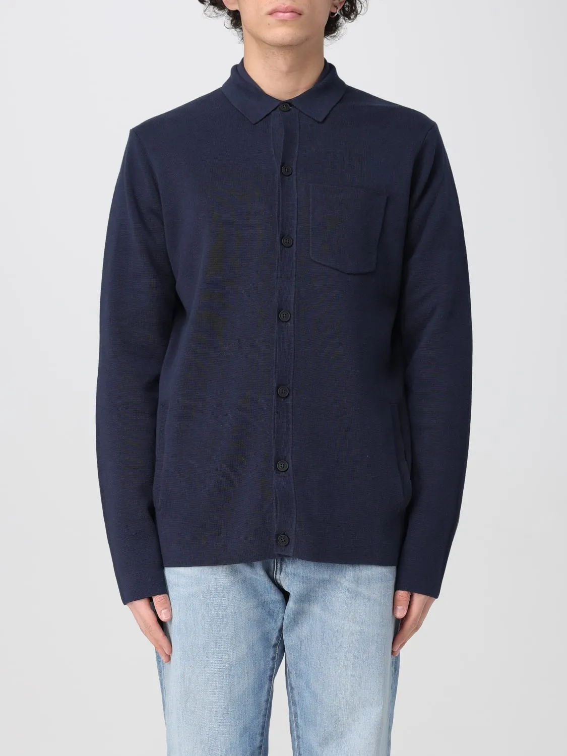 Camicia Ecoalf in maglia di cotone organico e lino