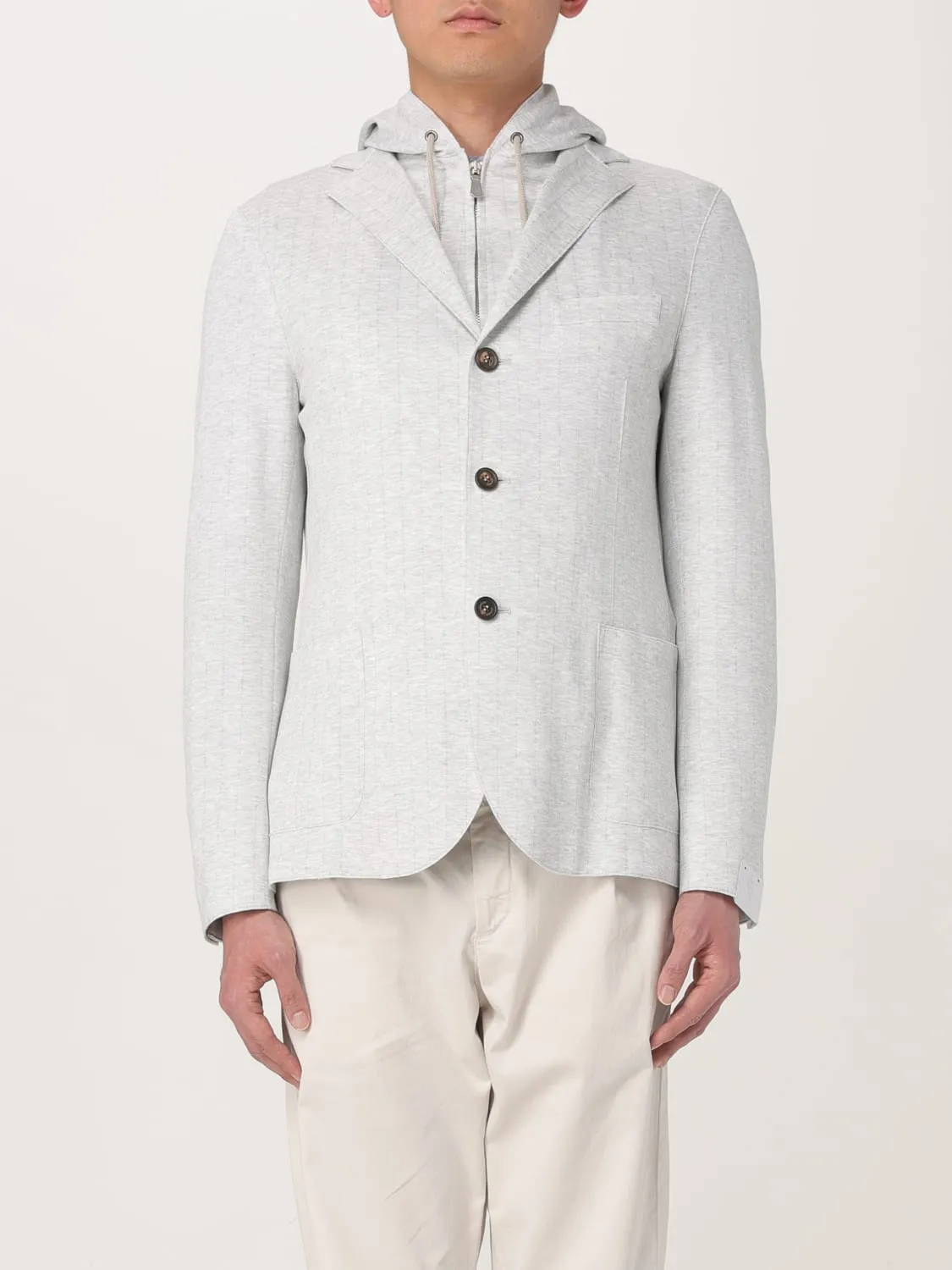 Blazer con cappuccio Eleventy in misto viscosa