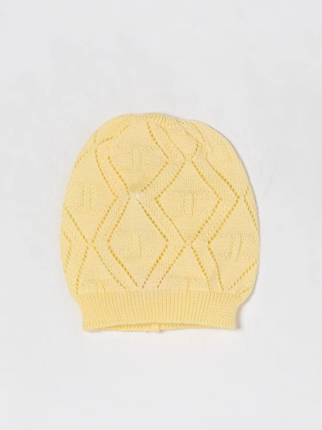 Cappello Elisabetta Franchi La Mia Bambina in maglia con logo intarsiato