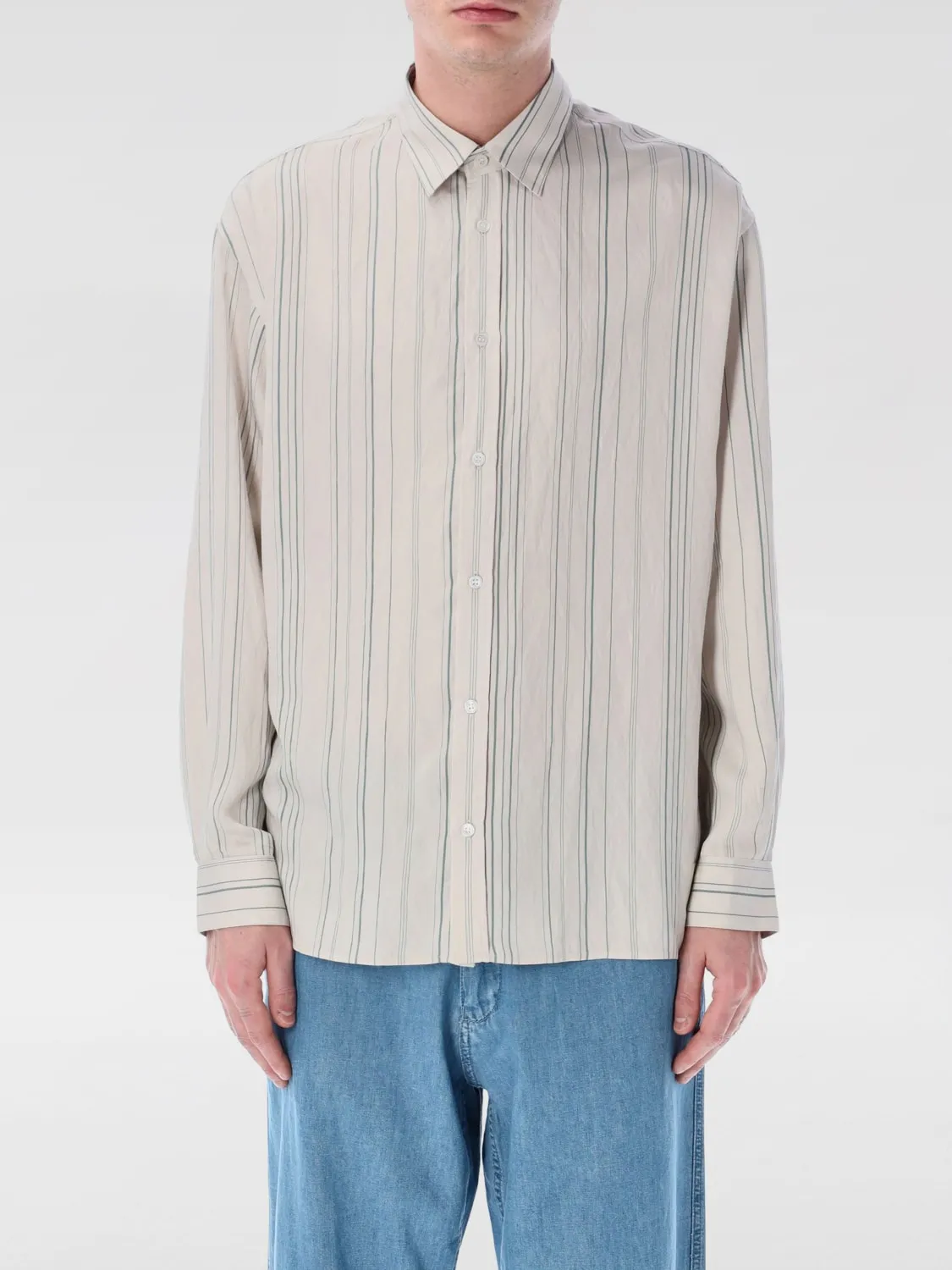 Camicia Emporio Armani in misto viscosa a righe