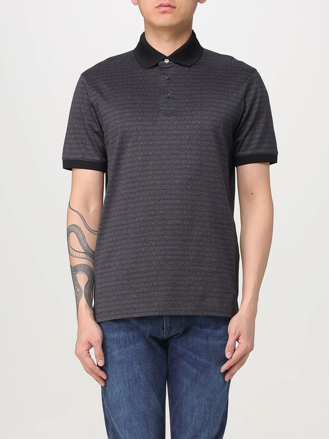 Polo in cotone logata Emporio Armani