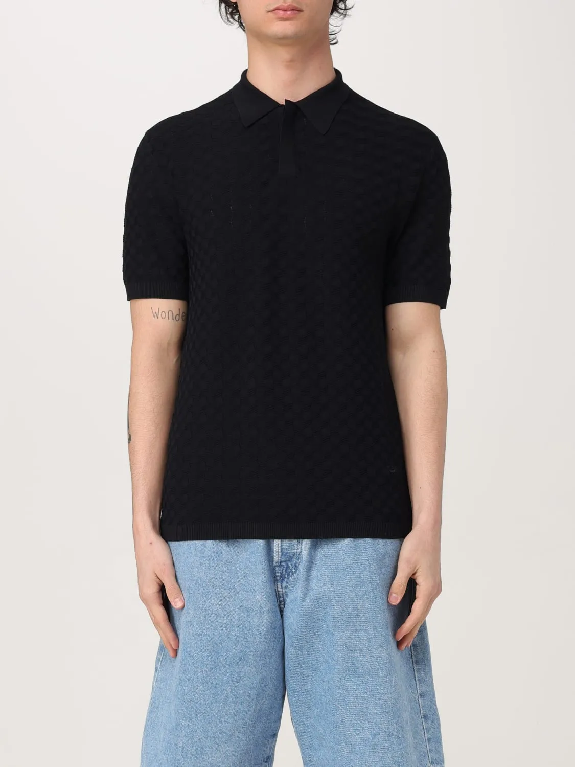 Polo a maniche corte Emporio Armani in viscosa