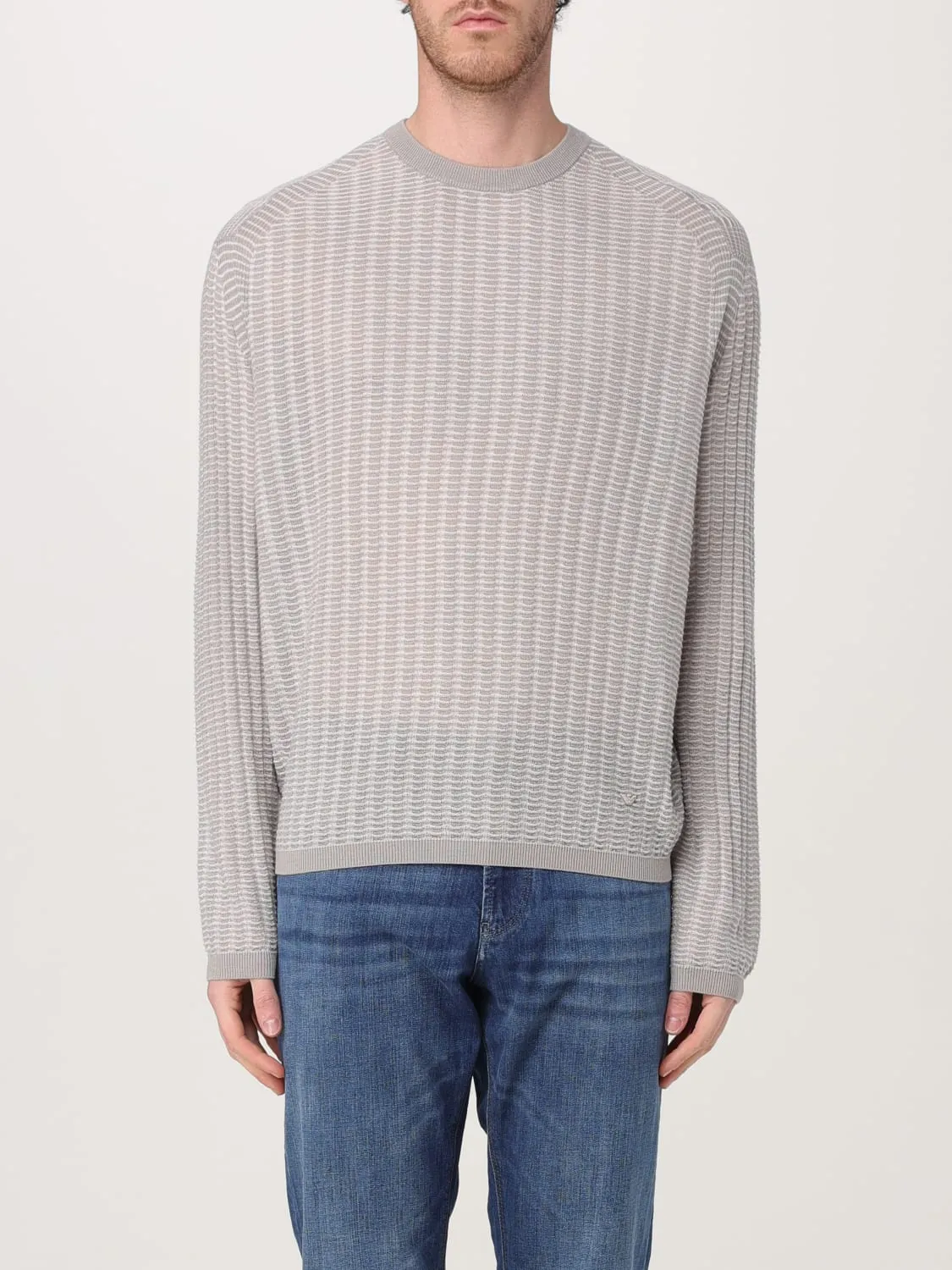 Pullover Emporio Armani in lana vergine e seta