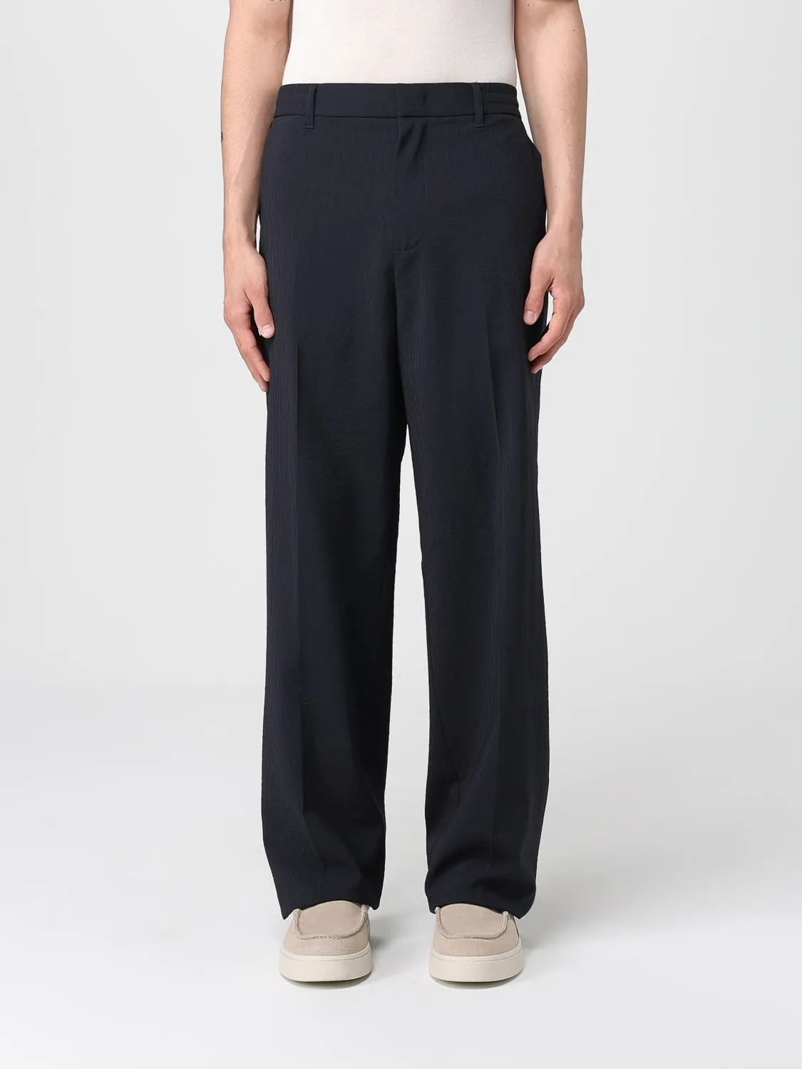 Pantalone sartoriale Emporio Armani in misto cotone