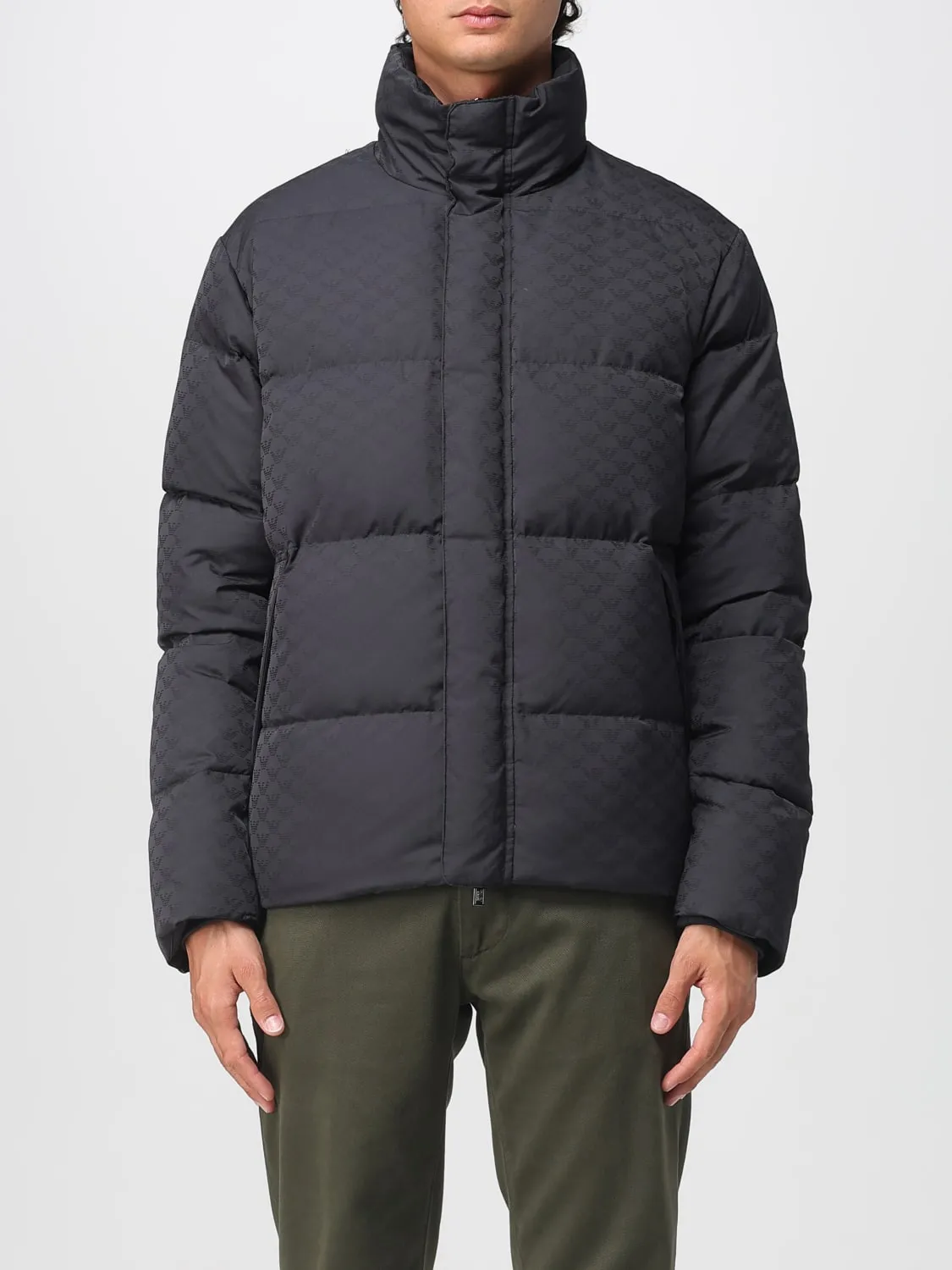 Piumino Emporio Armani in nylon con monogram