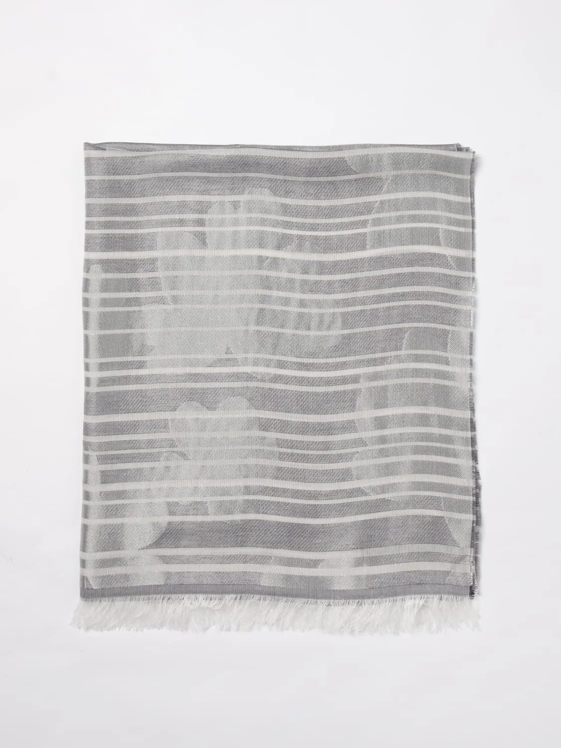 Foulard Emporio Armani in misto modal con nuvole jacquard