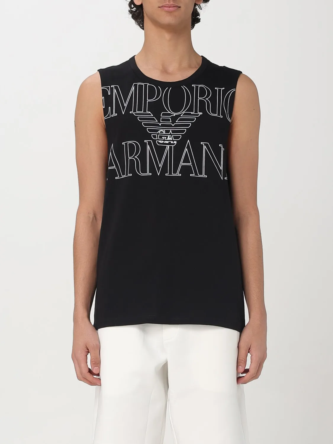 T-shirt in cotone con maxi logo