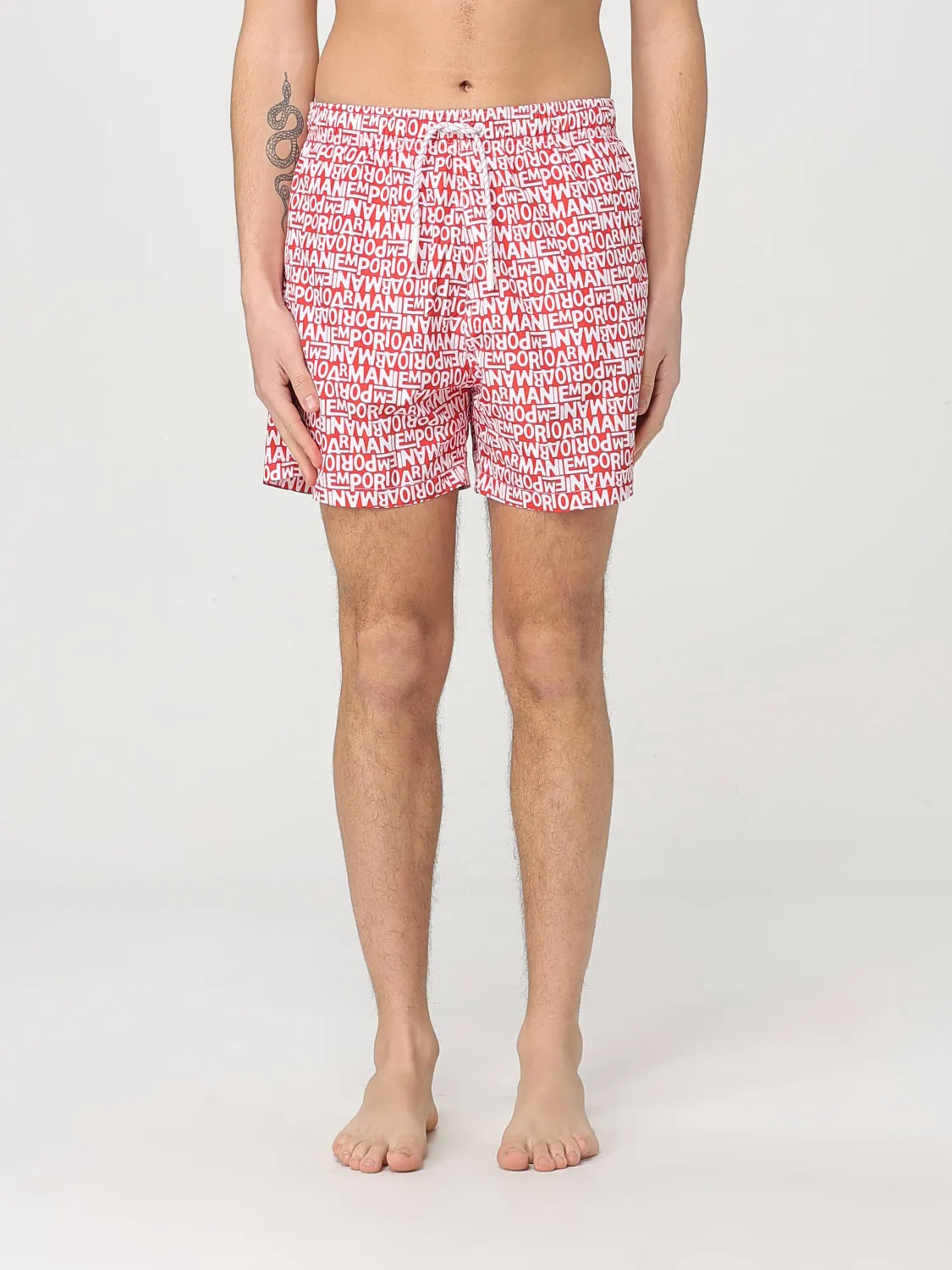 Costume da bagno con logo all-over Emporio Armani Swimwear