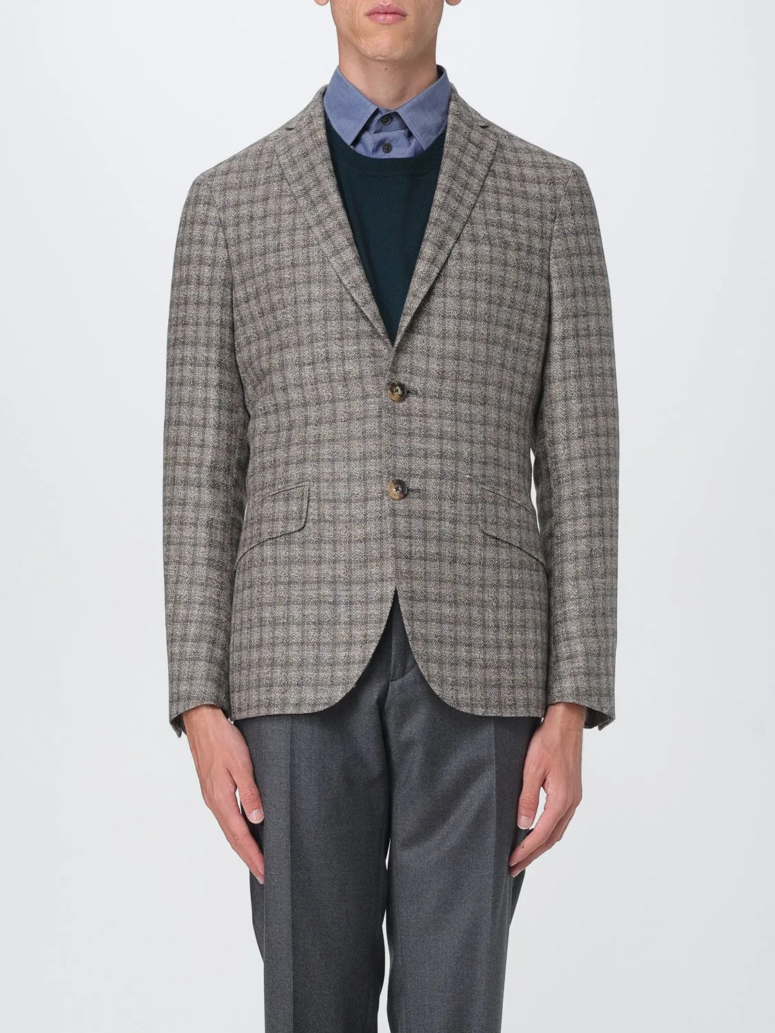 Blazer Etro in misto lana check