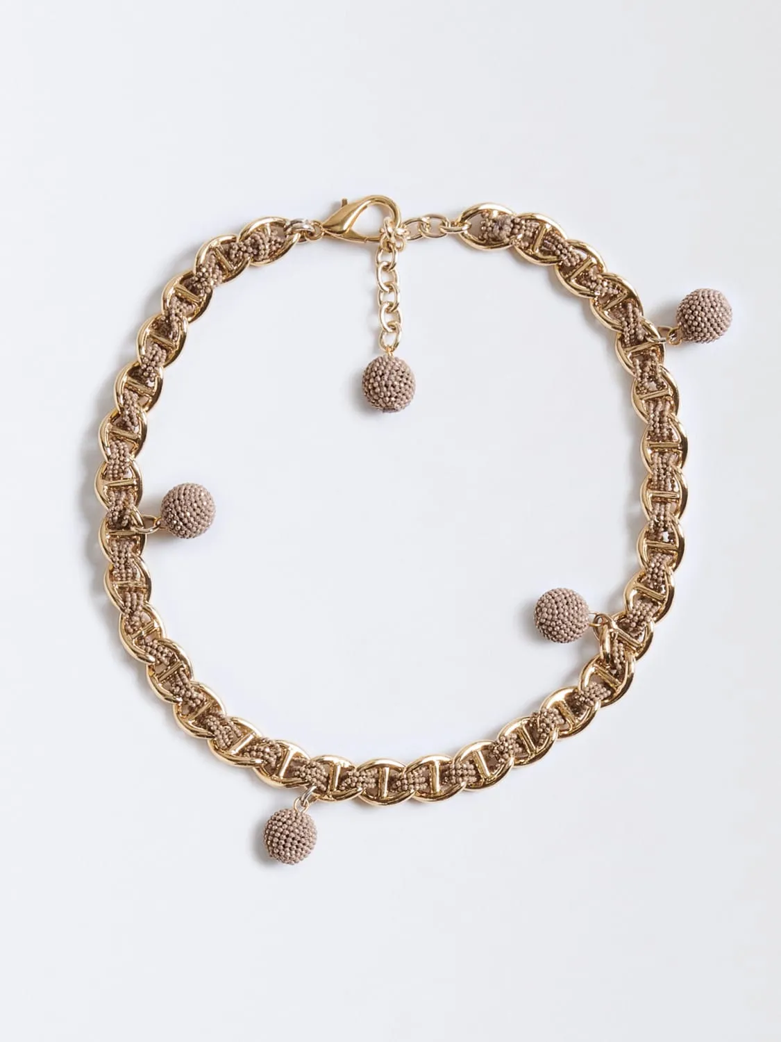 Collana Fabiana Filippi in ottone filo diamante con pendenti