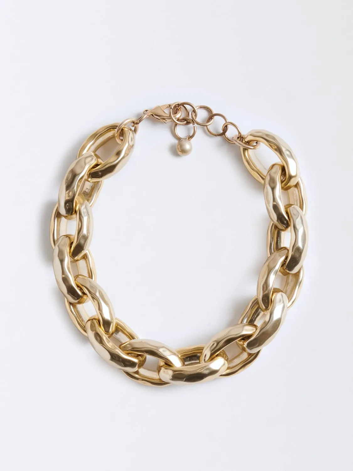 Collana Fabiana Filippi in ABS martellato con galvanica oro