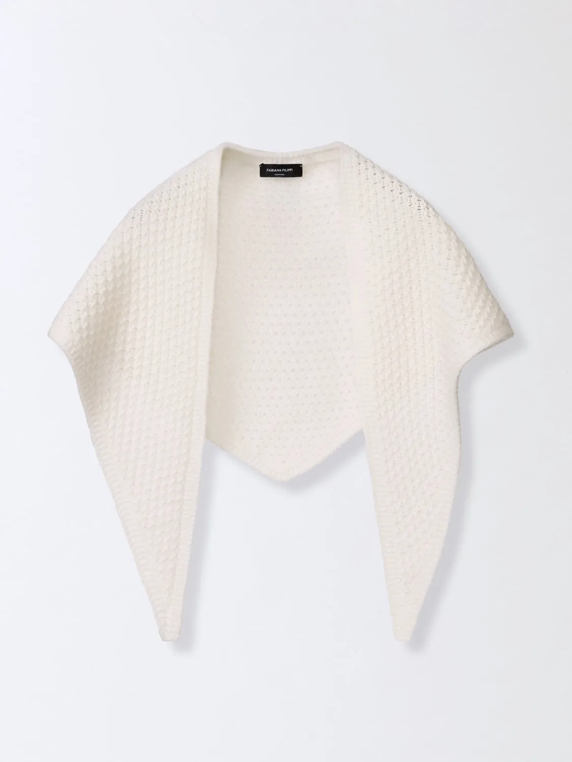 Foulard Fabiana Filippi in Platinum mohair punto catena