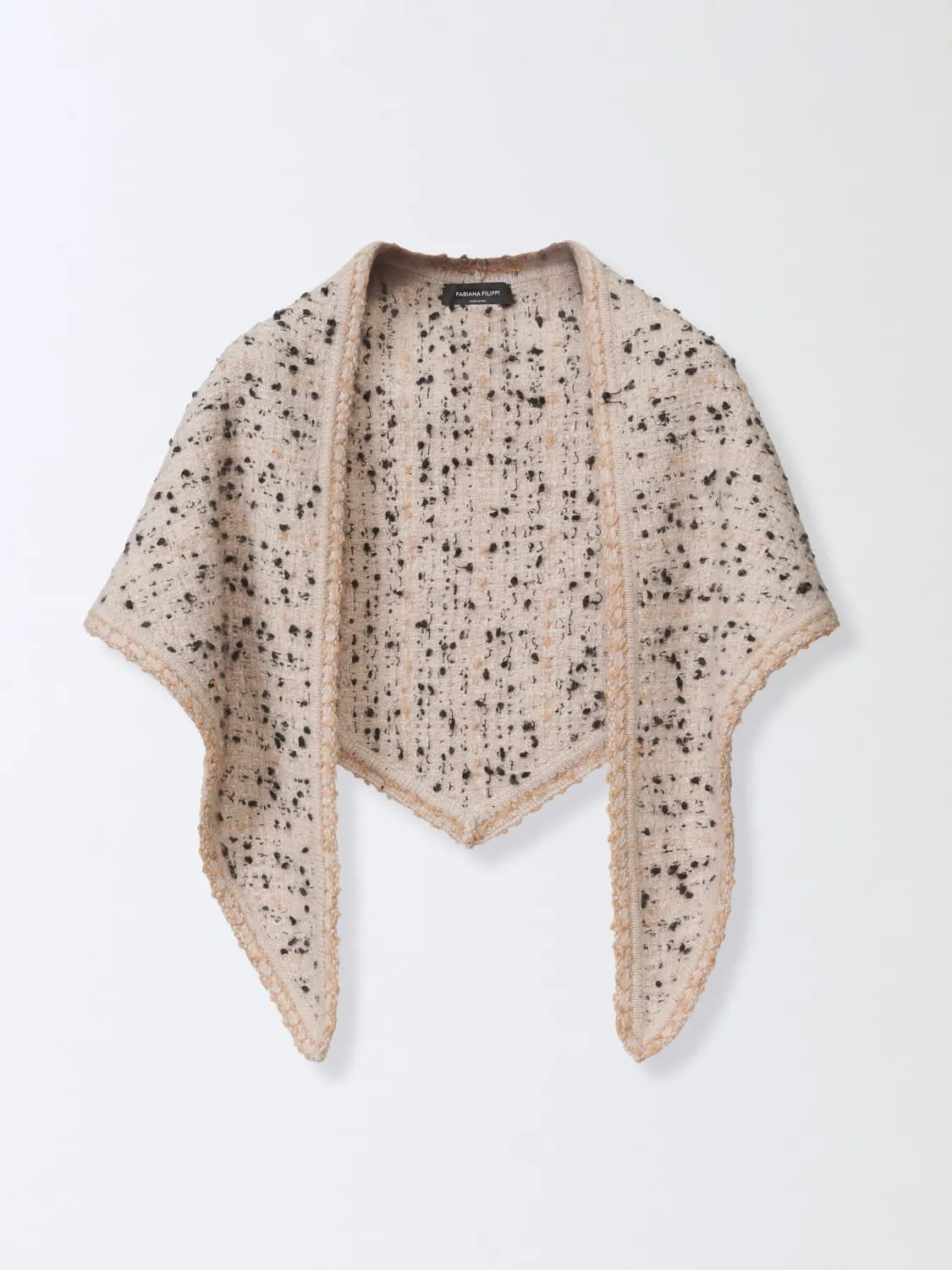 Foulard Fabiana Filippi in tweed bottonato