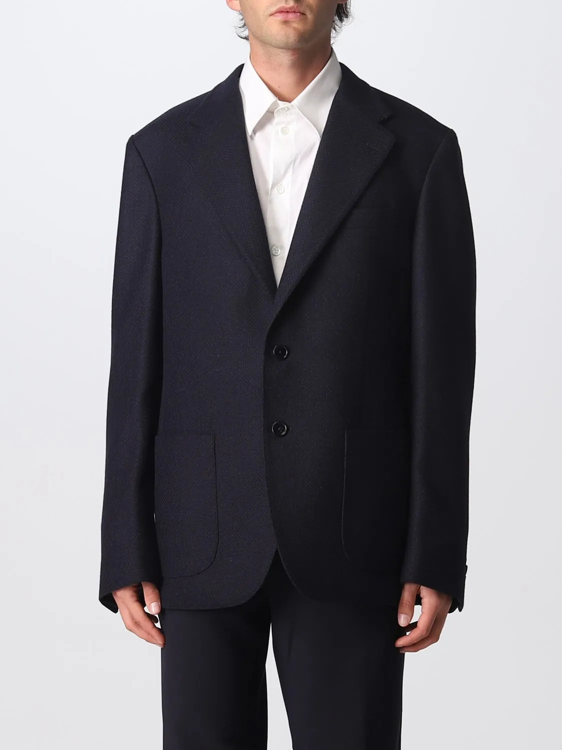 2 bottoni decostruita misto cachemire