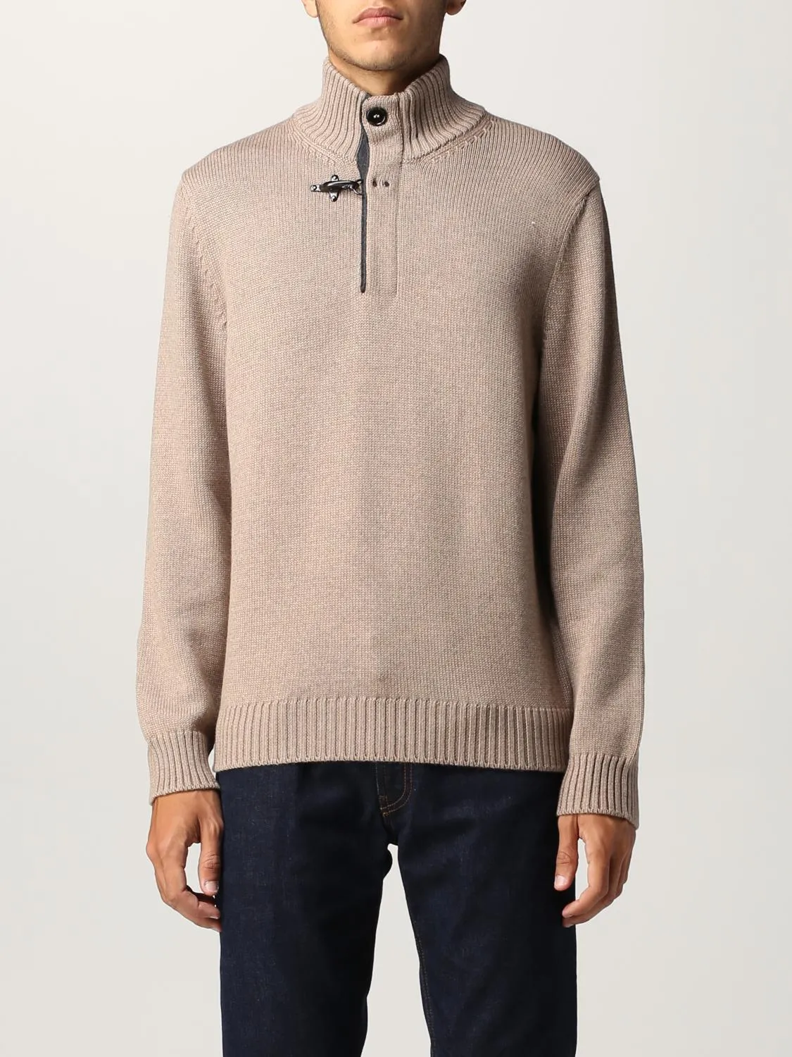 Maglia Fay in lana vergine con gancio metallico