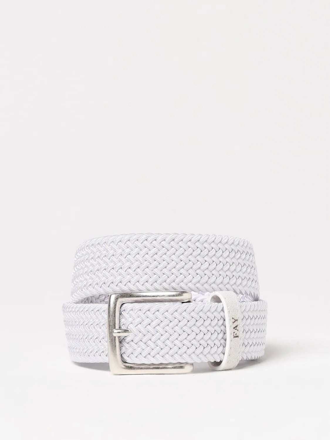 Cintura Fay Junior in tessuto intrecciato stretch e camoscio