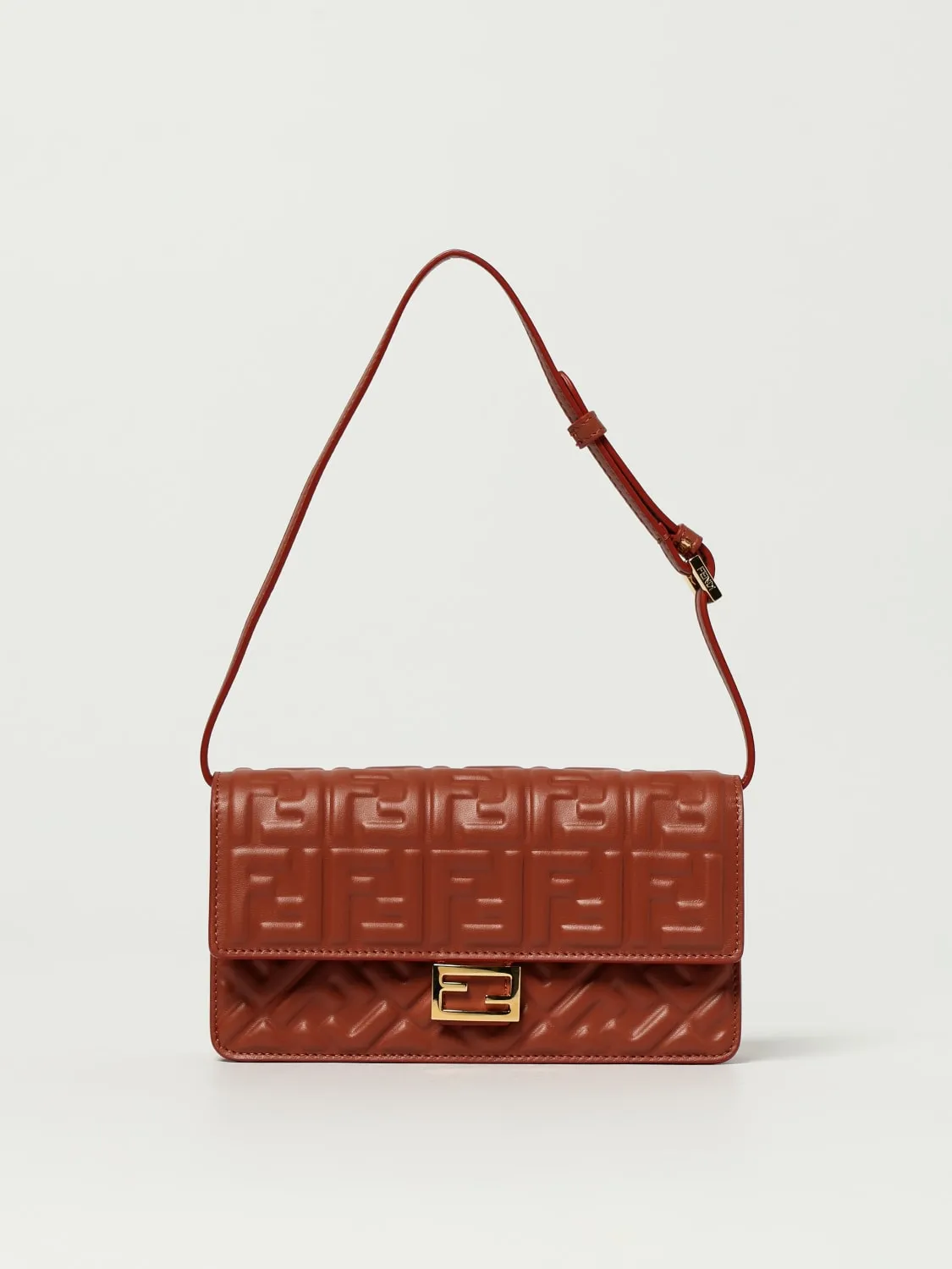 Wallet On Chain Baguette Fendi in nappa embossed