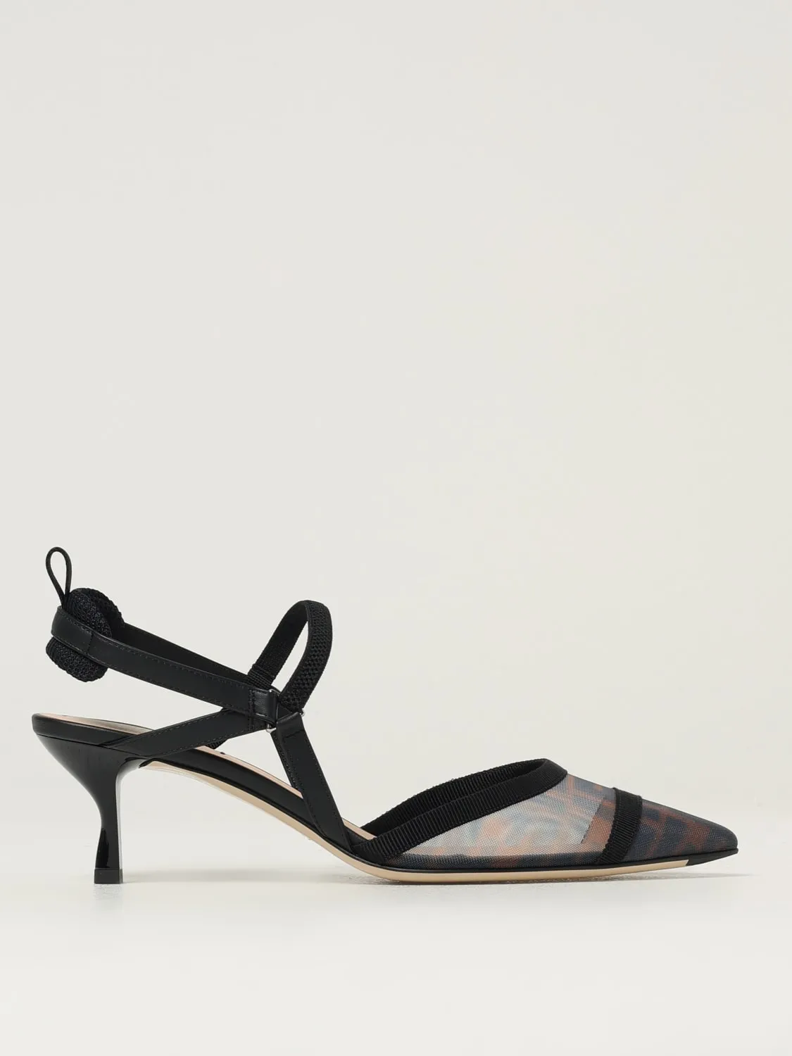 Slingback Colibrì Lite Fendi in nylon a rete e pelle
