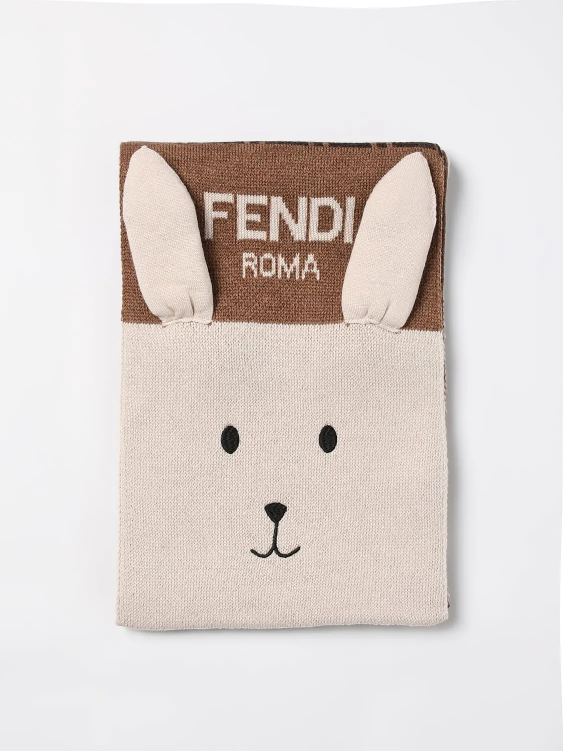 Sciarpa Bunny Fendi Kids in lana