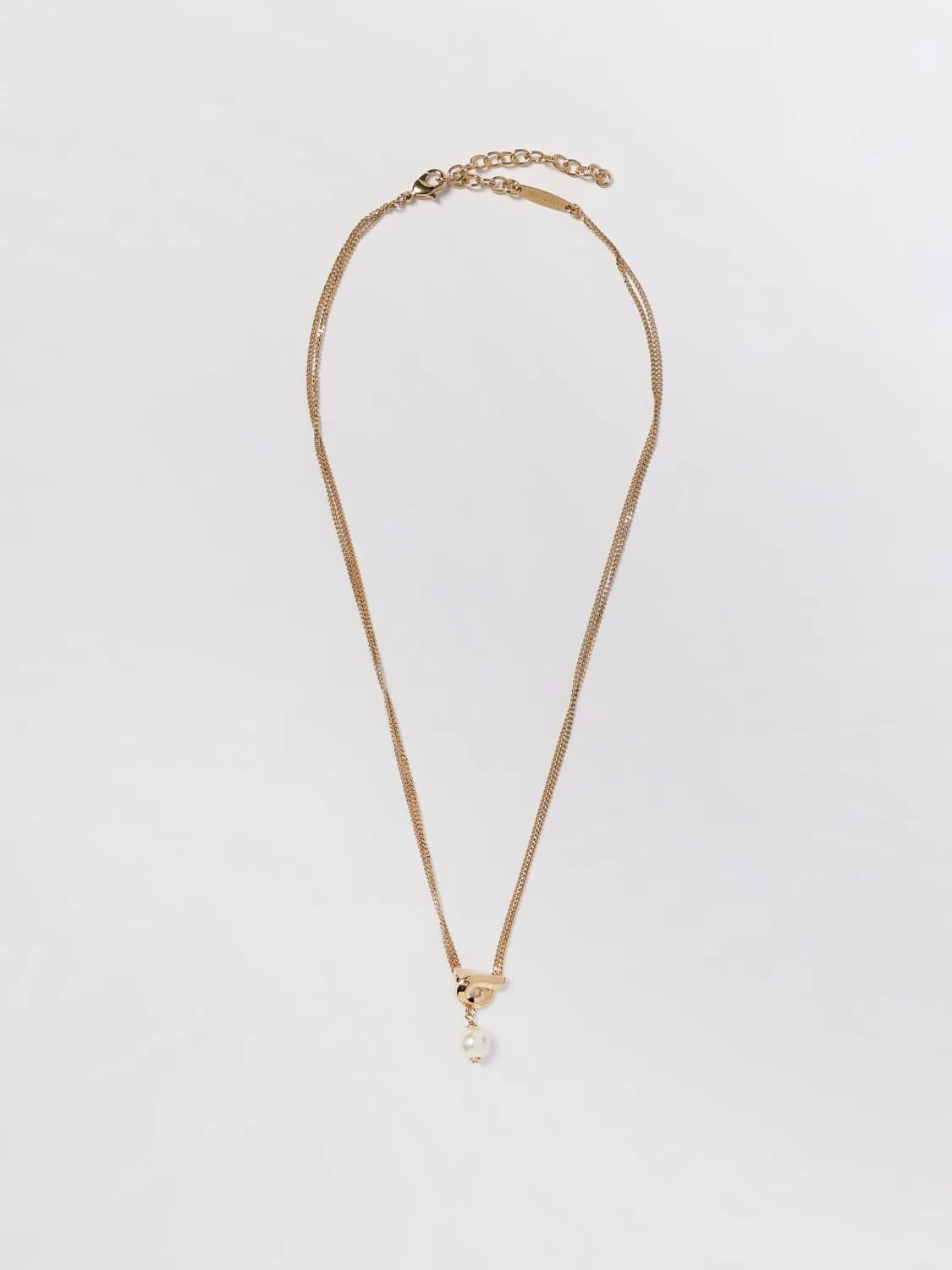 Collana Gancini Ferragamo in ottone con perla sintetica