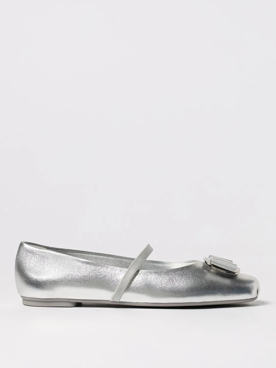 Ballerina New Vara Ferragamo in pelle laminata