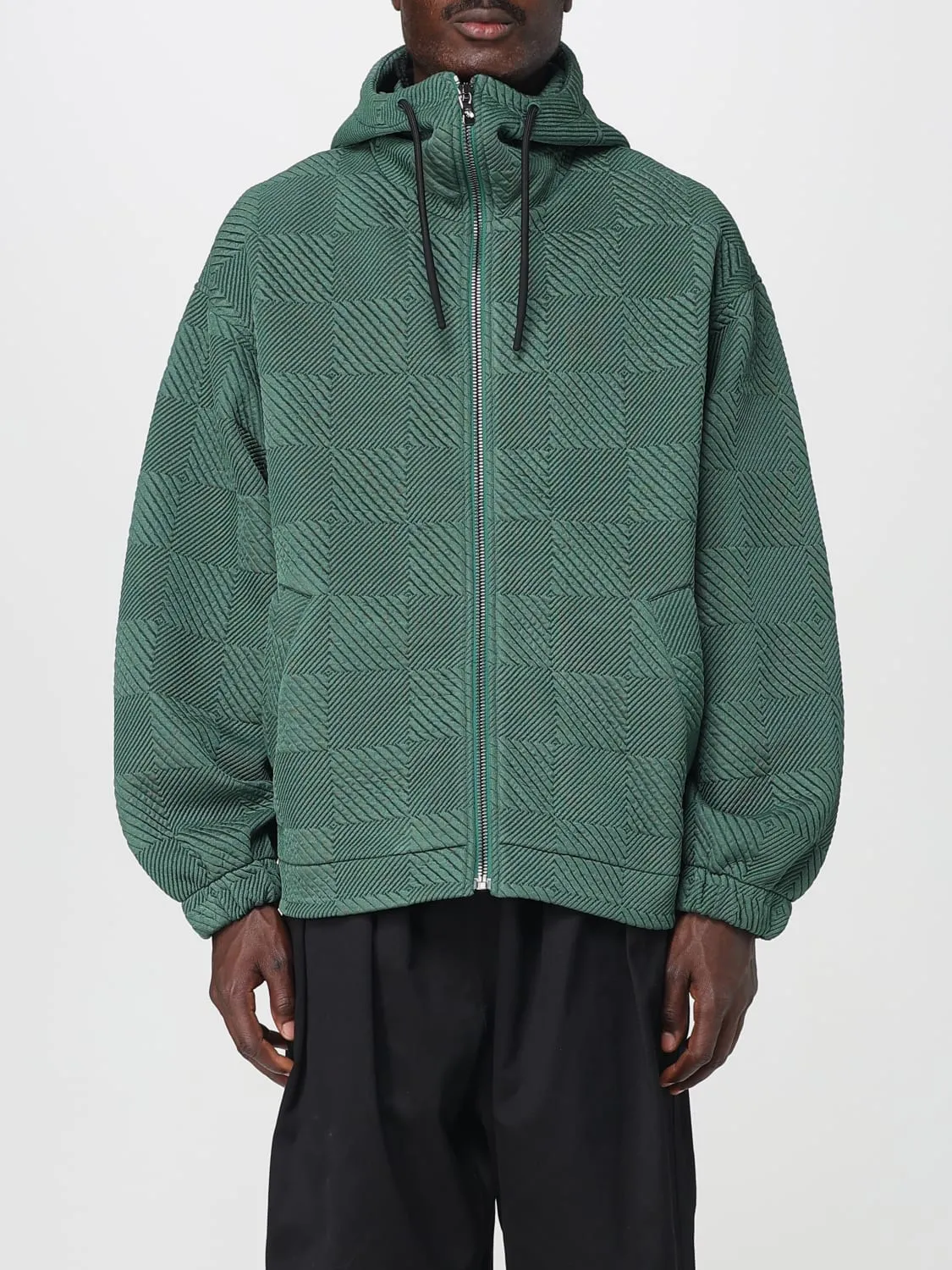 Felpa con cappuccio in poliestere a quadri Ferrari