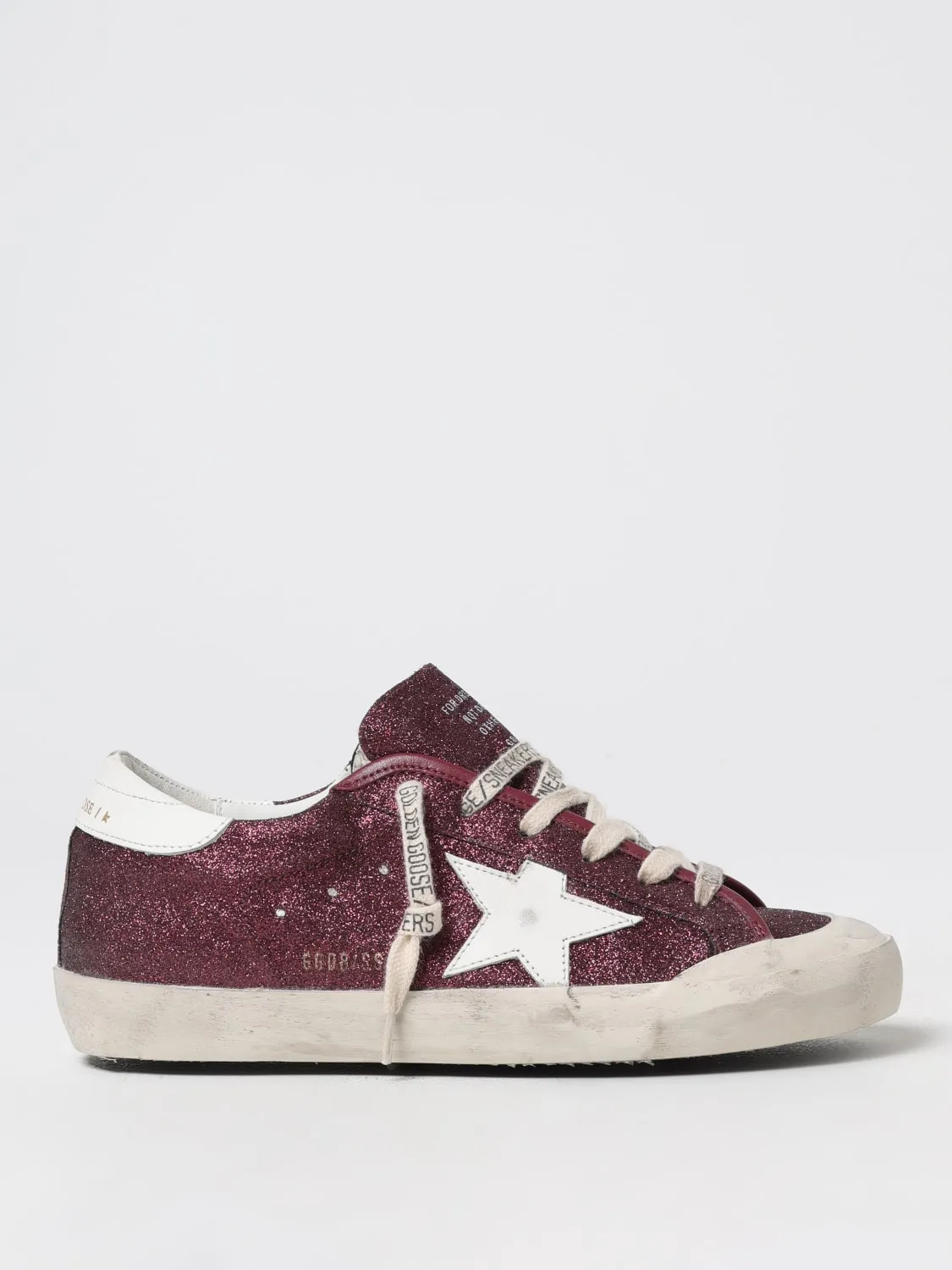 Sneakers Super-Star Golden Goose in pelle glitter used