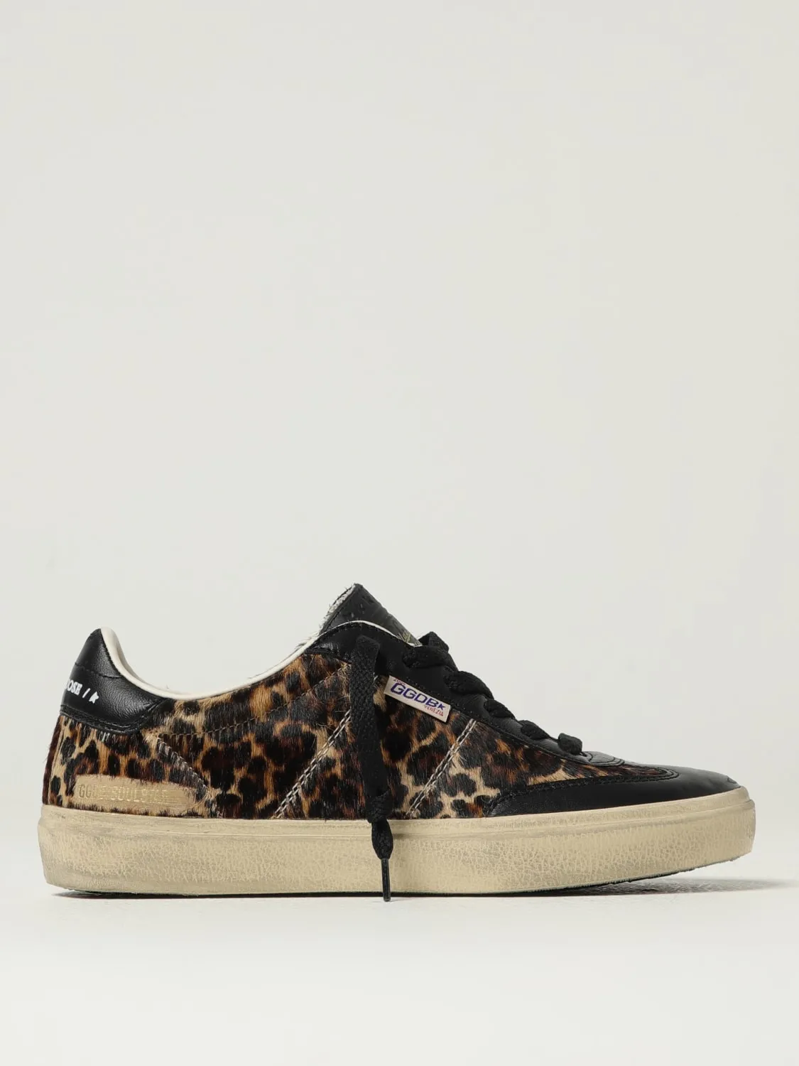 Sneakers Soul Star Golden Goose in cavallino animalier e pelle