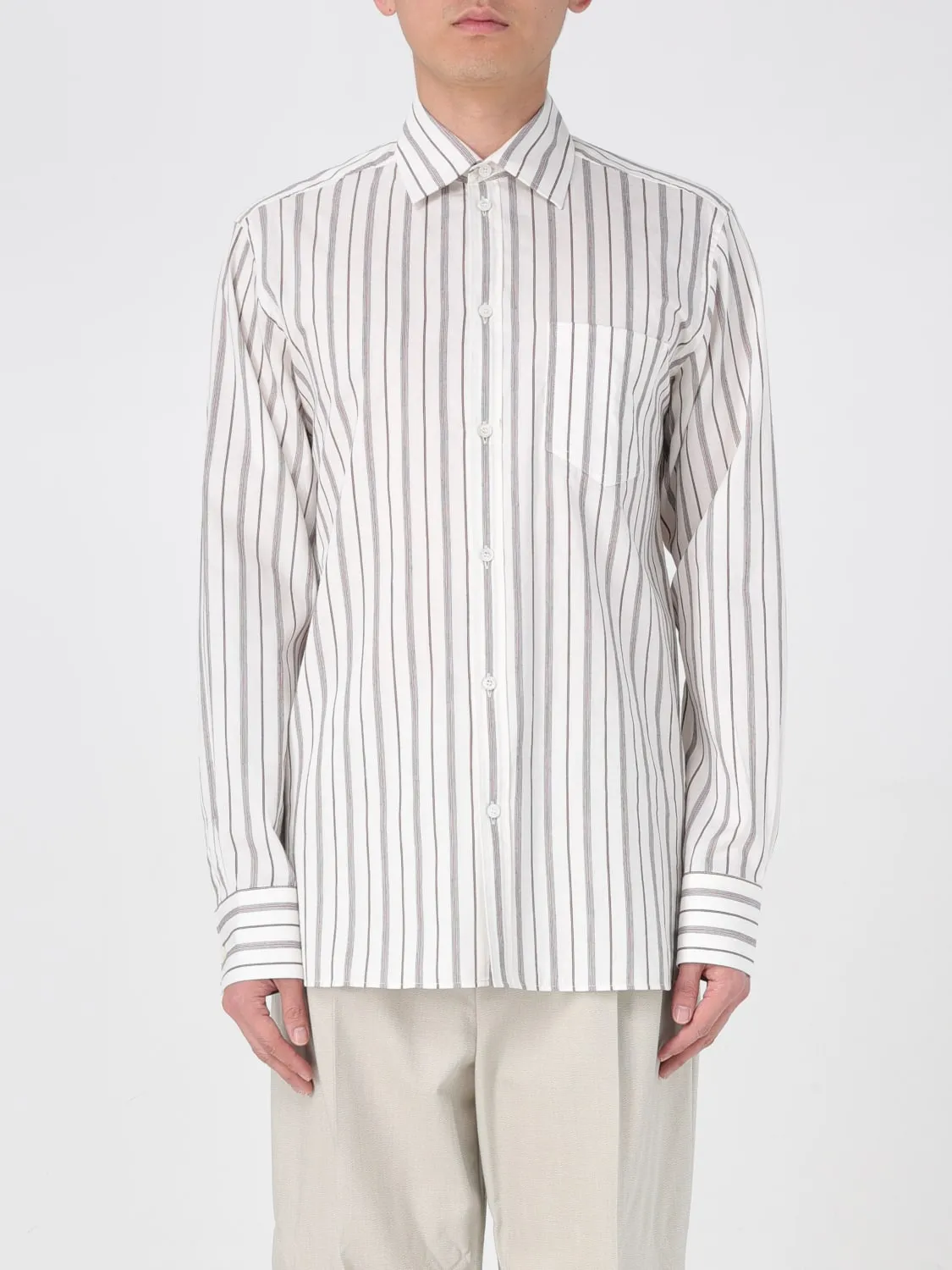 Camicia classica Golden Goose in cotone a righe