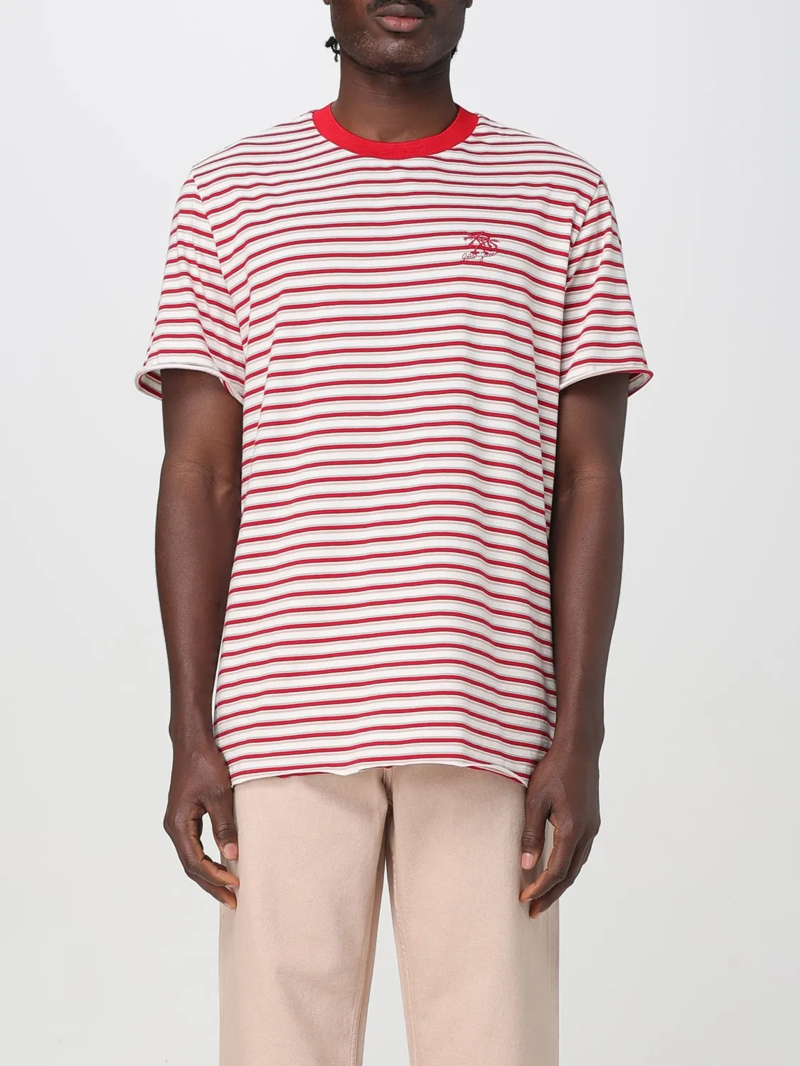 T-shirt in cotone a righe Golden Goose