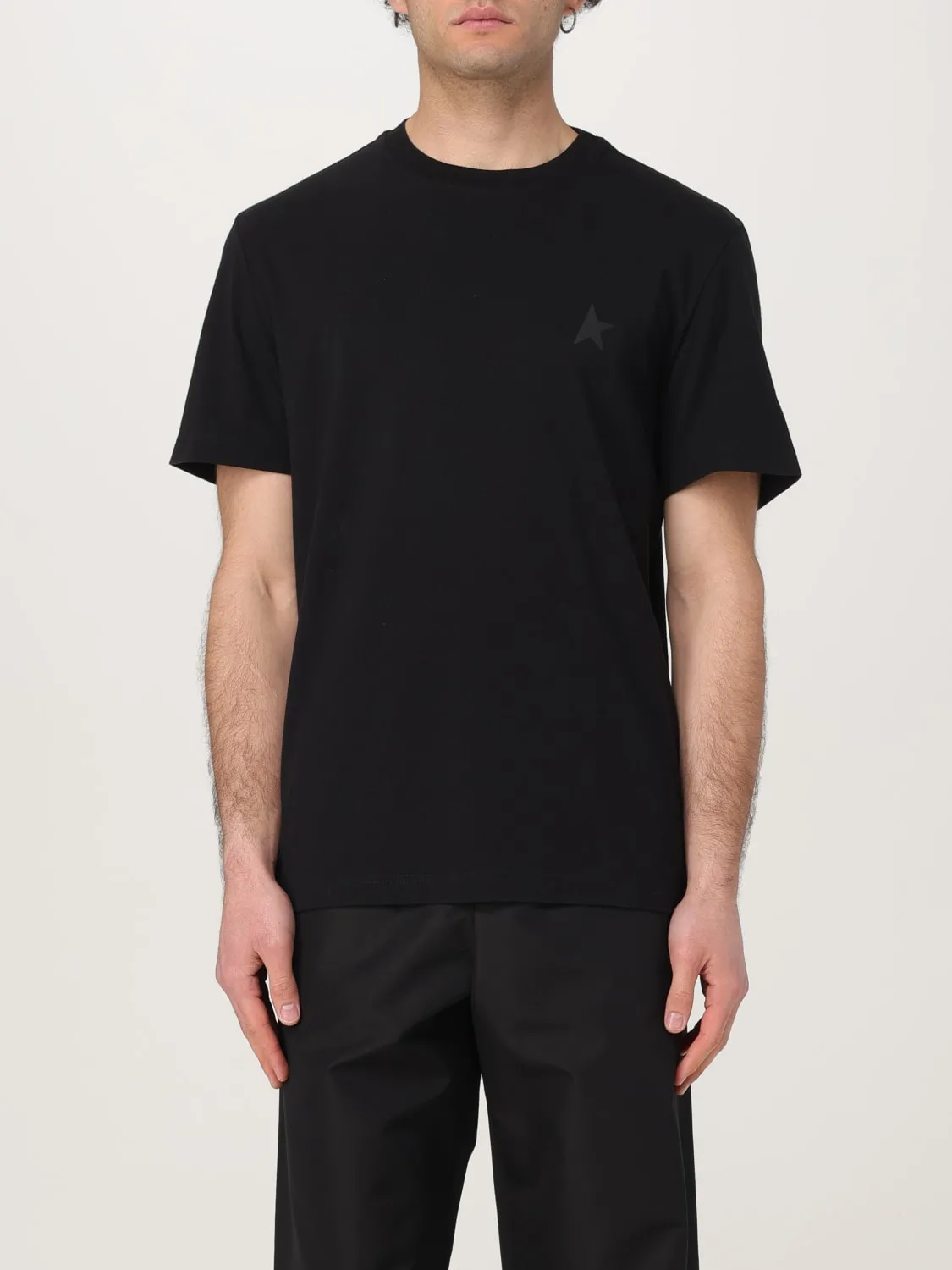 T-shirt in cotone con logo Golden Goose